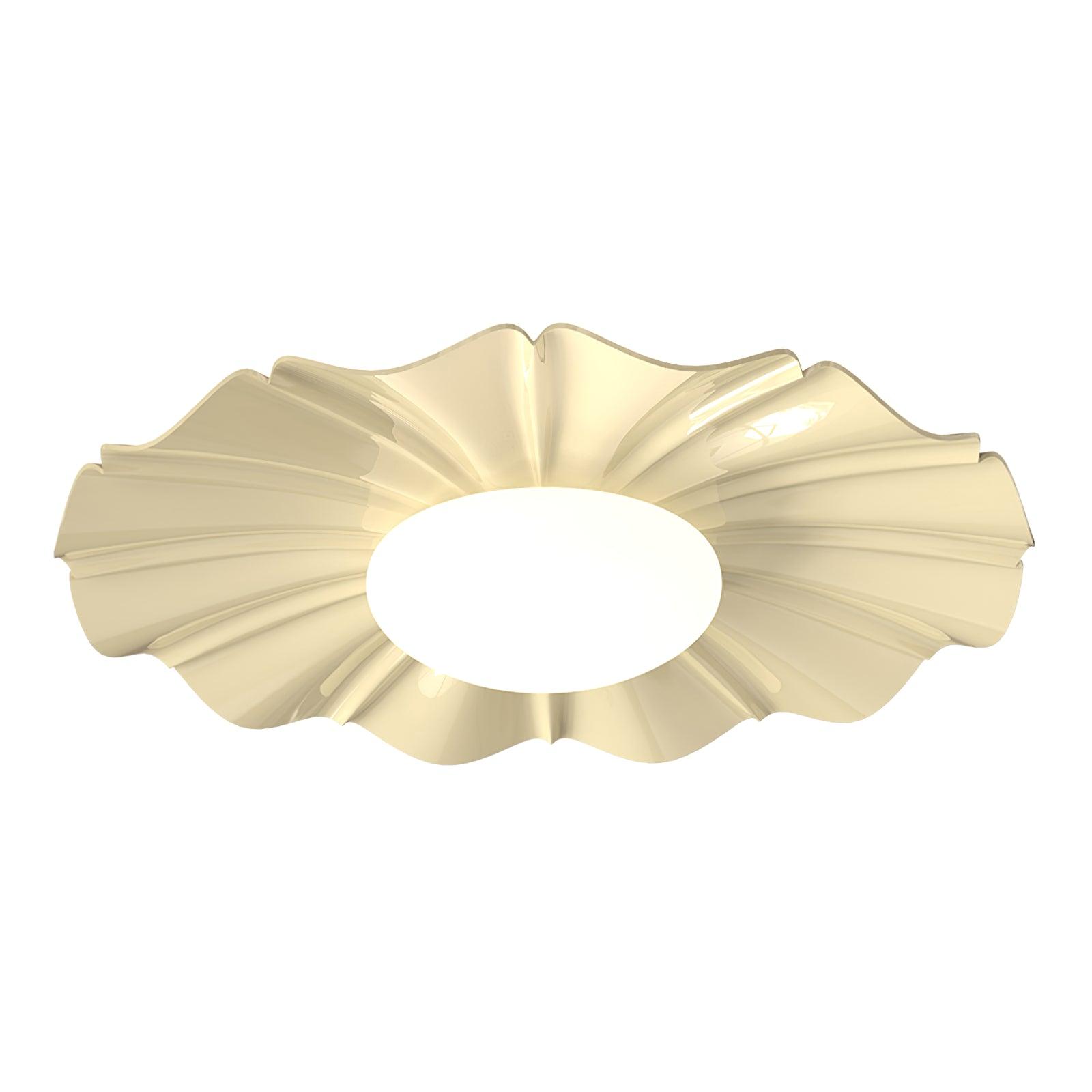 Lustra Plafonnier Or LED Sculpté pour Chambre