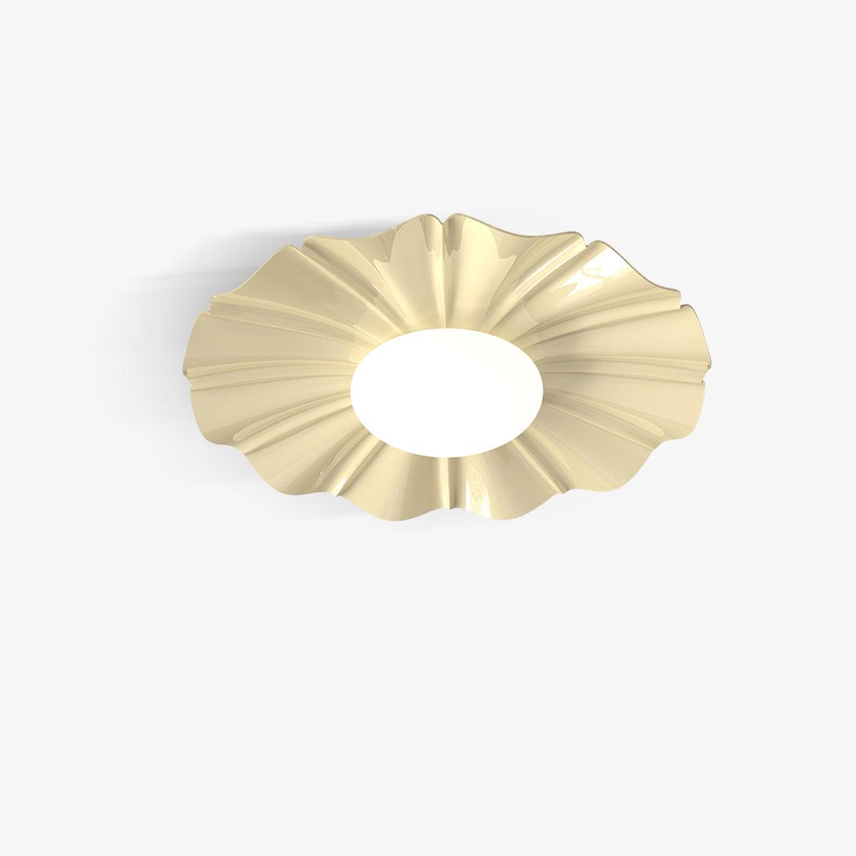 Lustra Plafonnier Or LED Sculpté pour Chambre