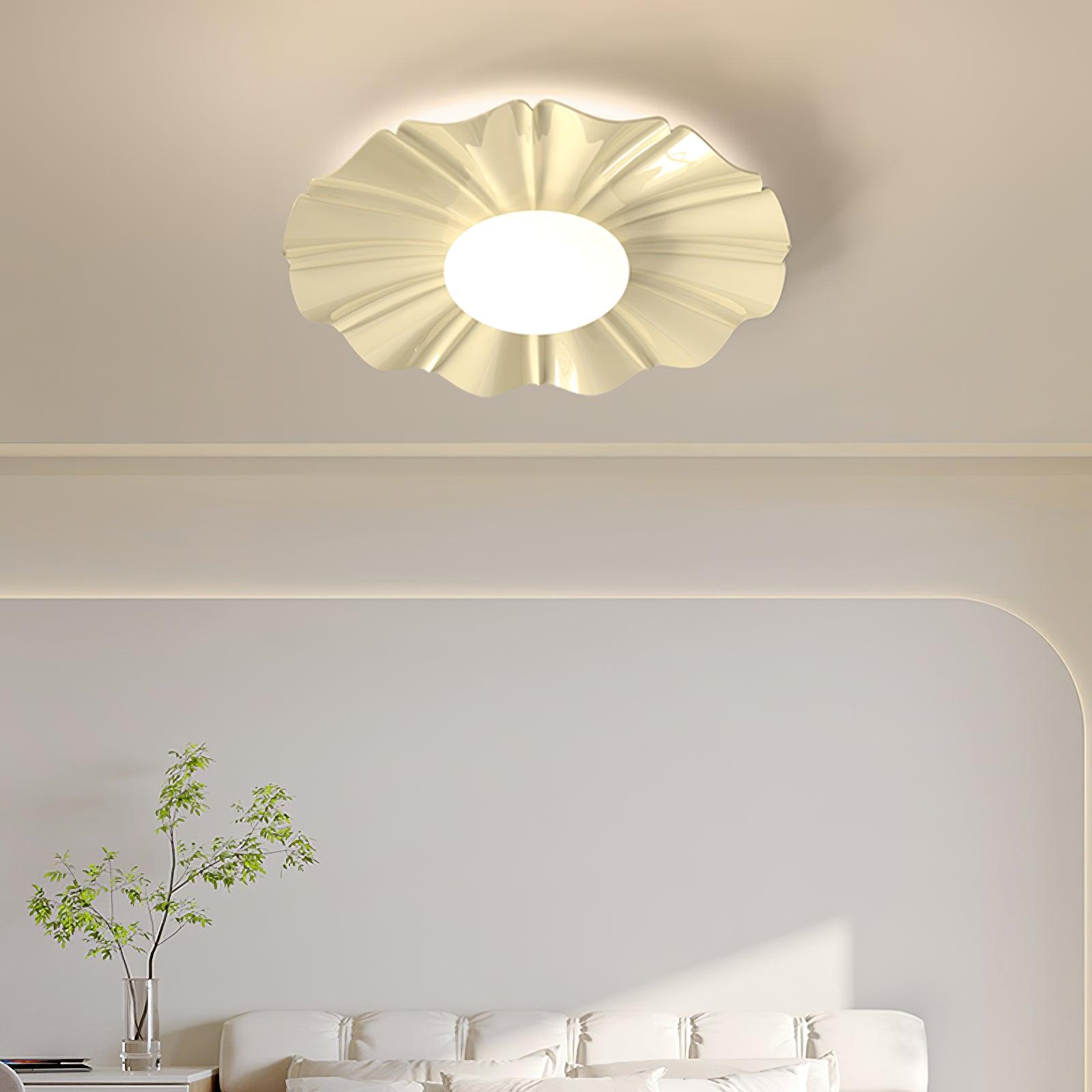 Lustra Plafonnier Or LED Sculpté pour Chambre