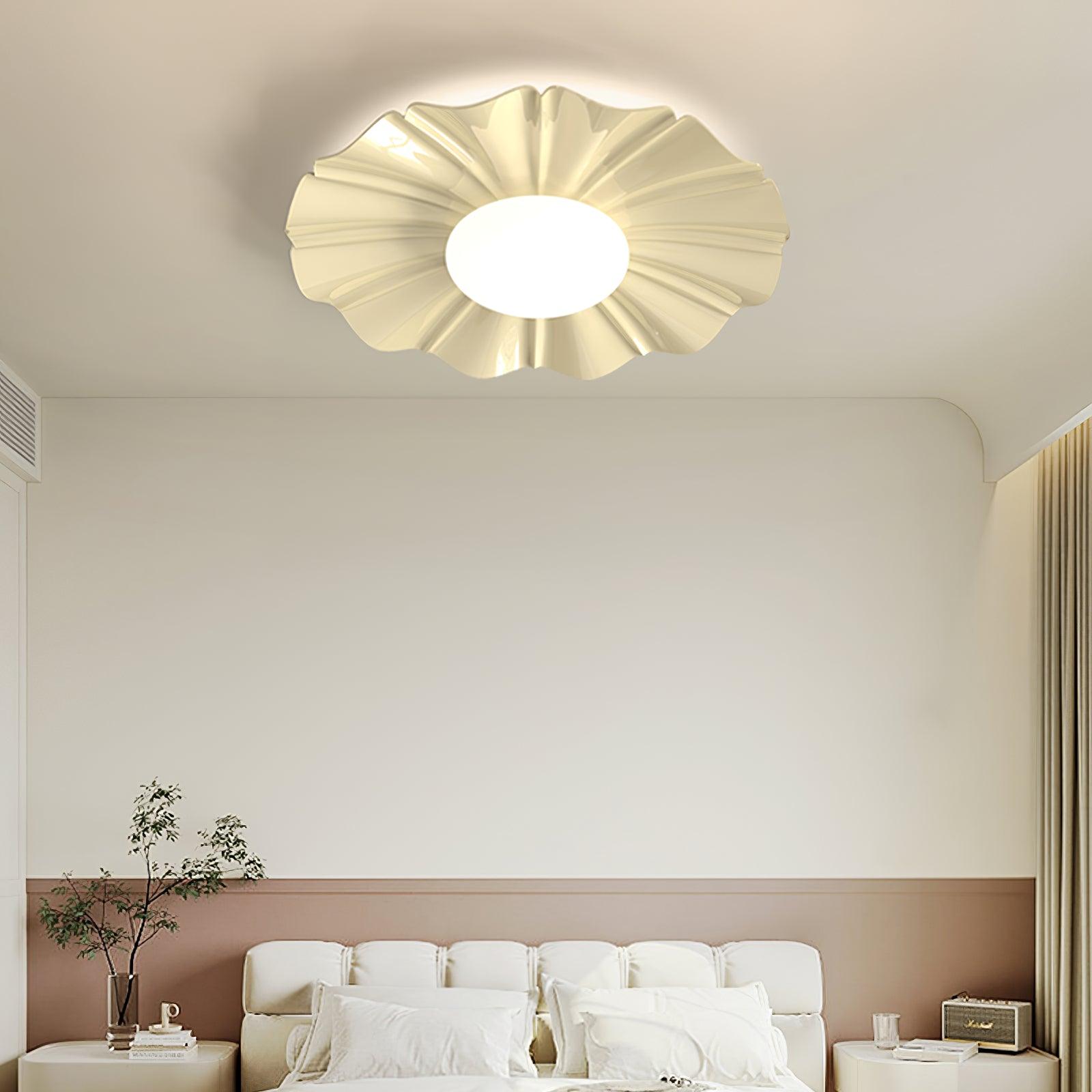 Lustra Plafonnier Or LED Sculpté pour Chambre