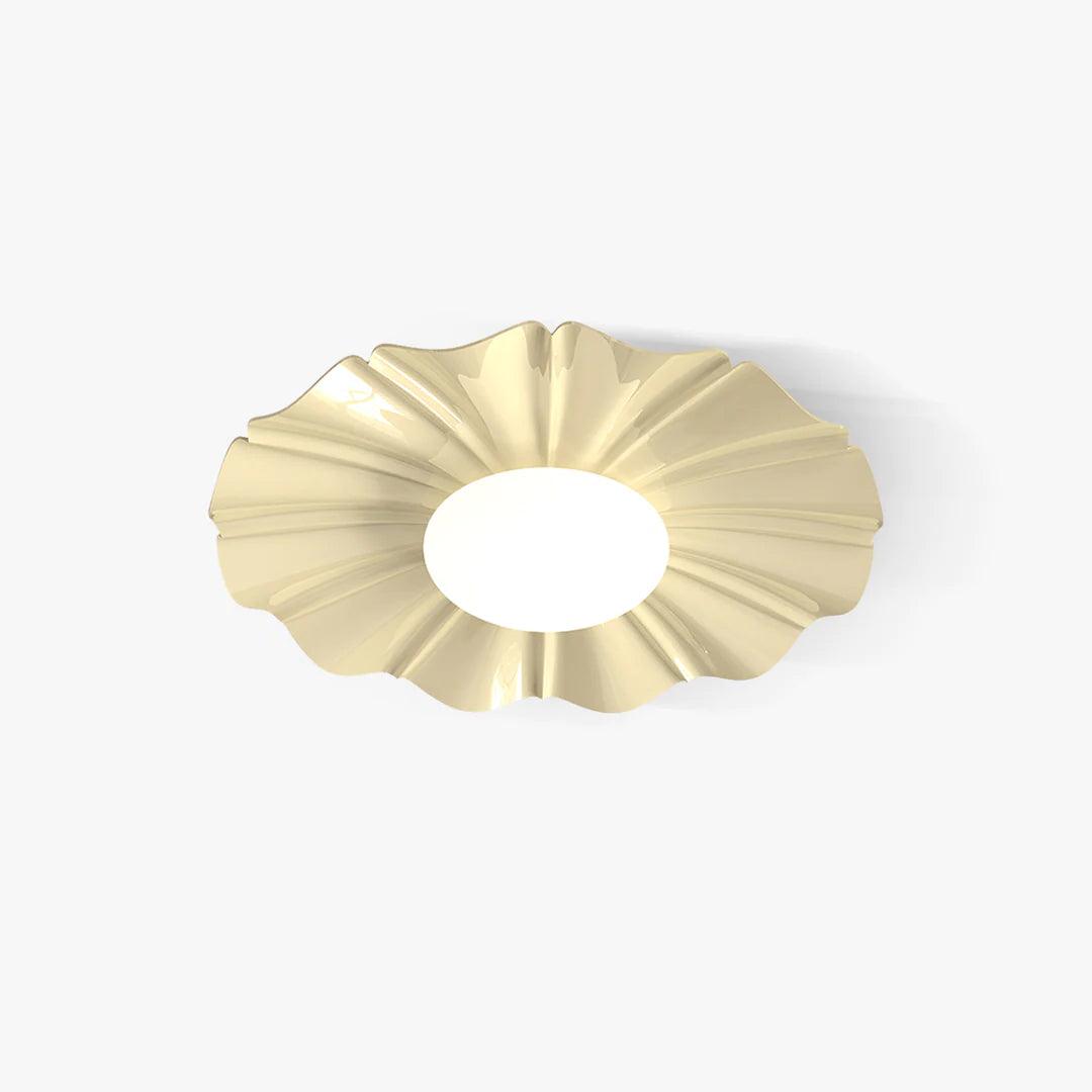 Lustra Plafonnier Or LED Sculpté pour Chambre