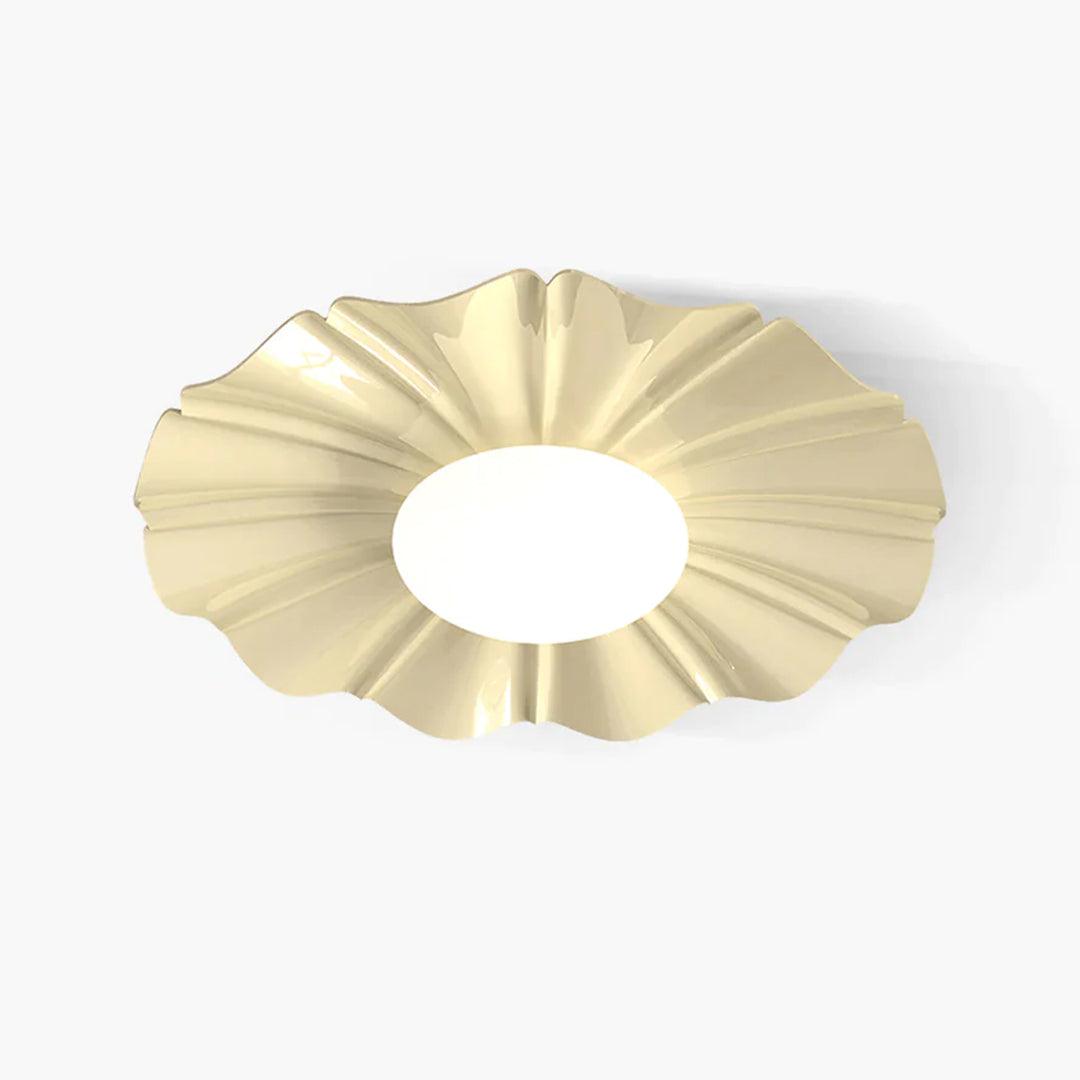 Lustra Plafonnier Or LED Sculpté pour Chambre
