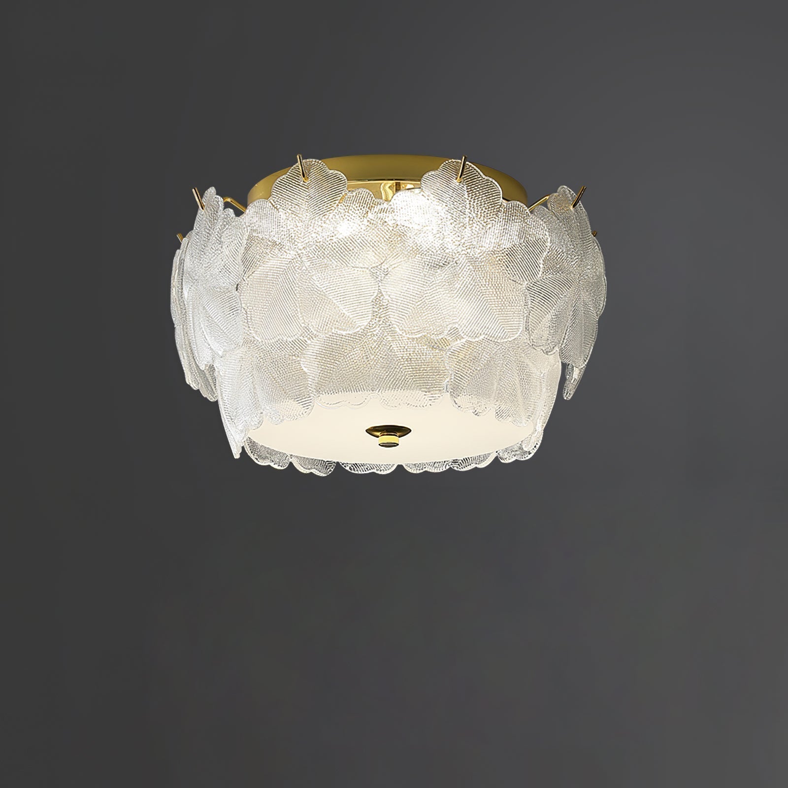 Lydoraris Lampe de Plafond en Verre Cluster de Fleurs