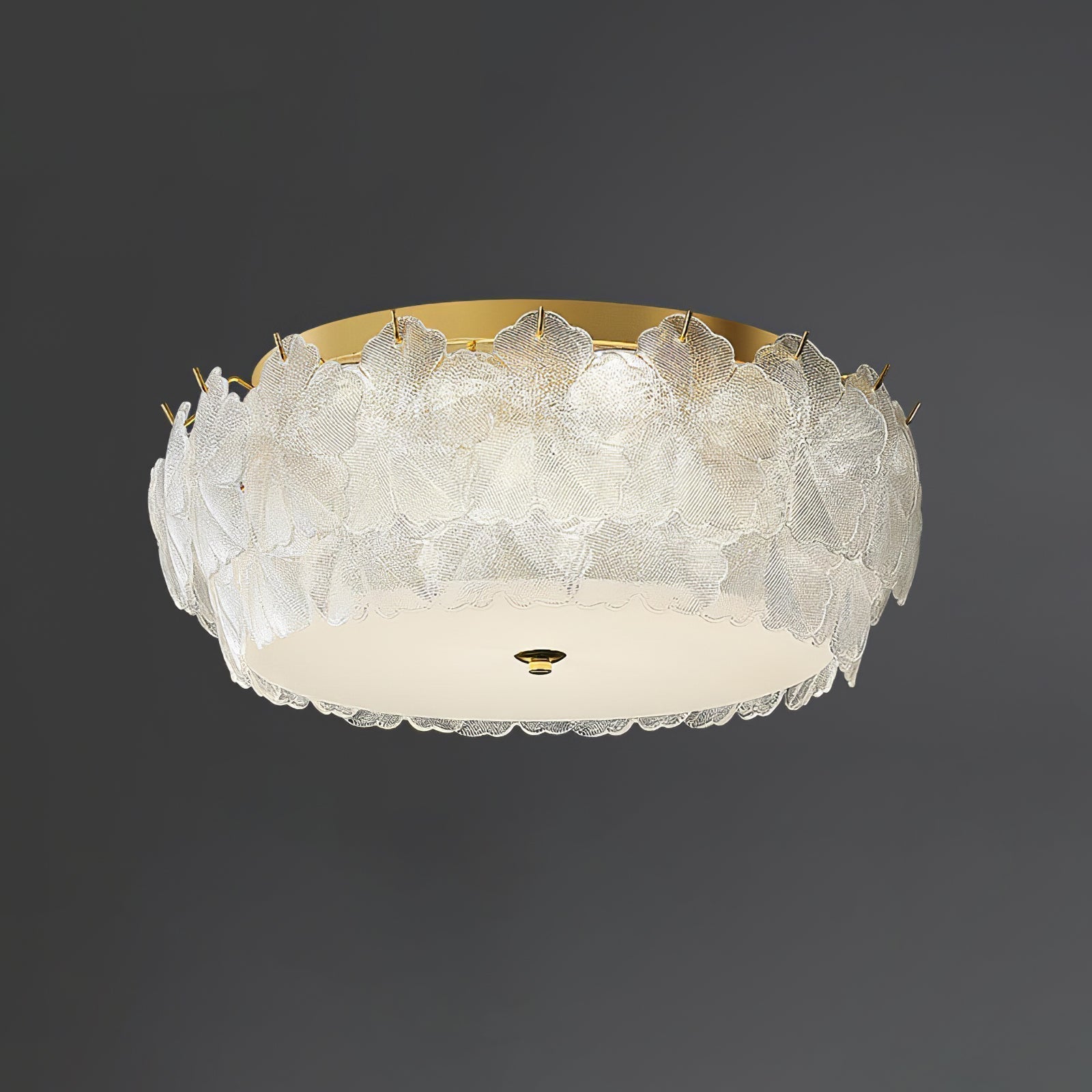 Lydoraris Lampe de Plafond en Verre Cluster de Fleurs