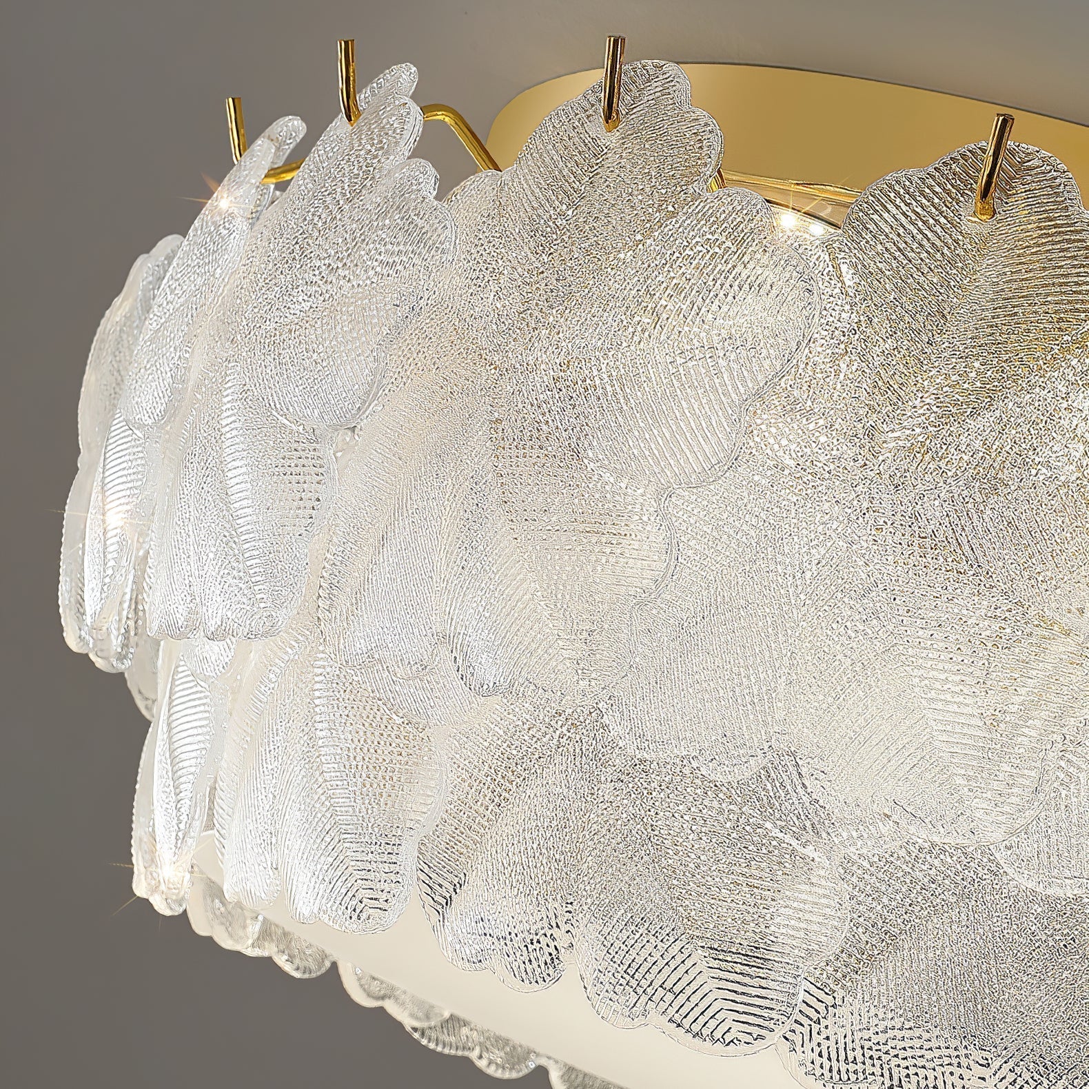 Lydoraris Lampe de Plafond en Verre Cluster de Fleurs