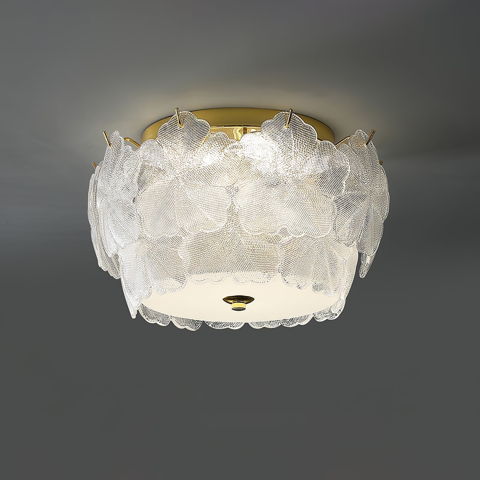 Lydoraris Lampe de Plafond en Verre Cluster de Fleurs