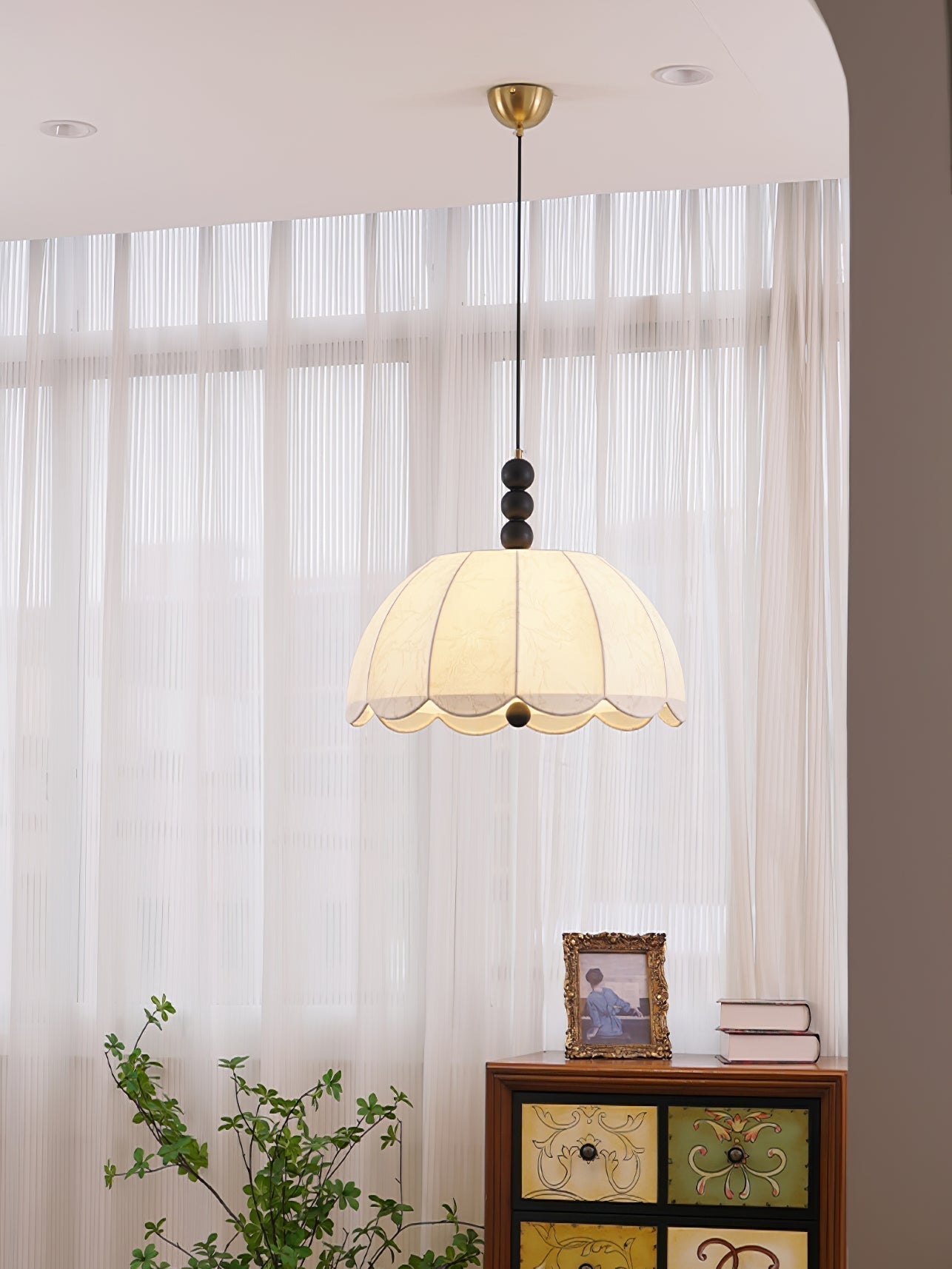 Orla Lampe Suspendue en Tissu Moderne