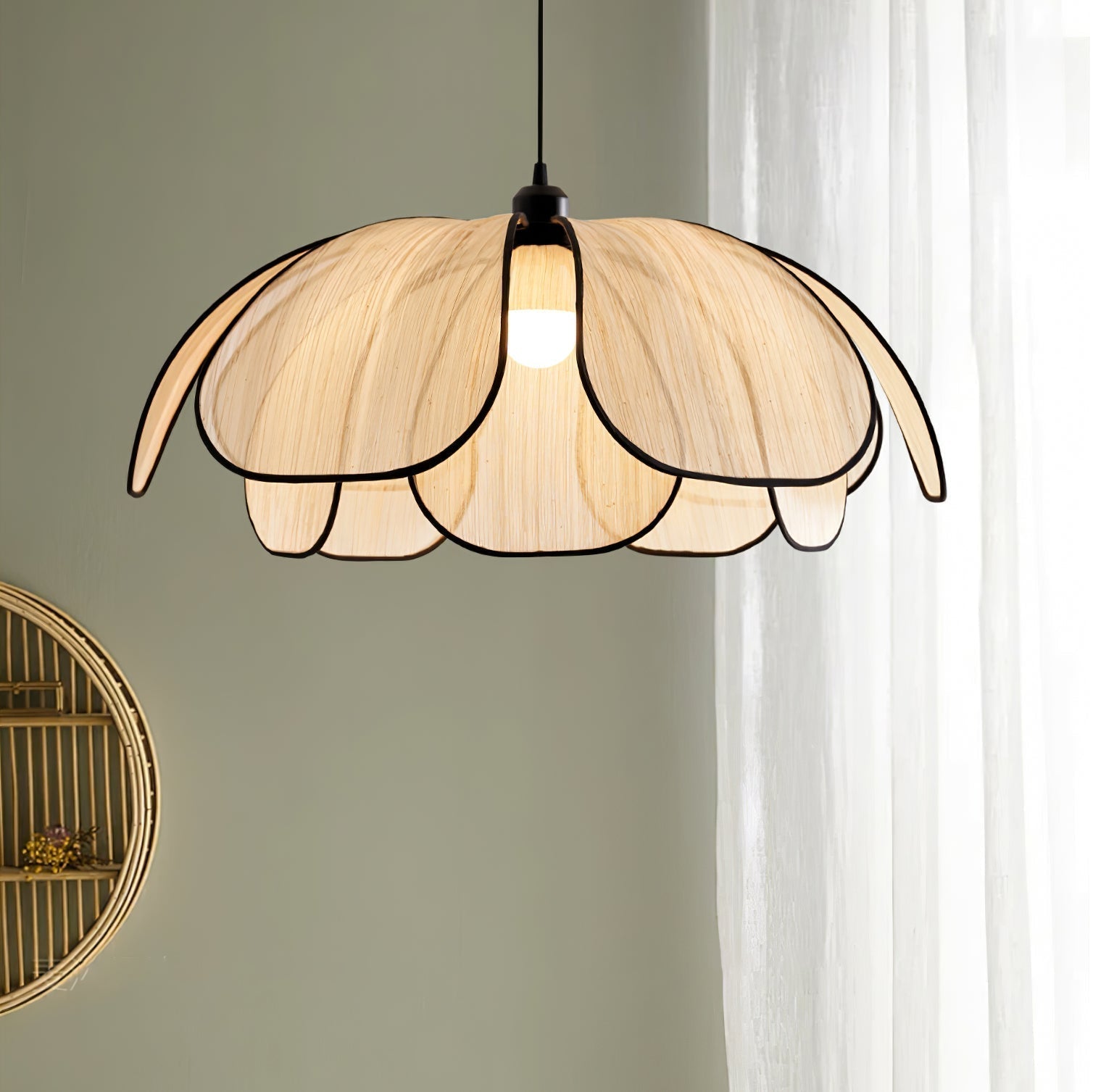 Elthaus Suspension Feuille Fiber Fleur
