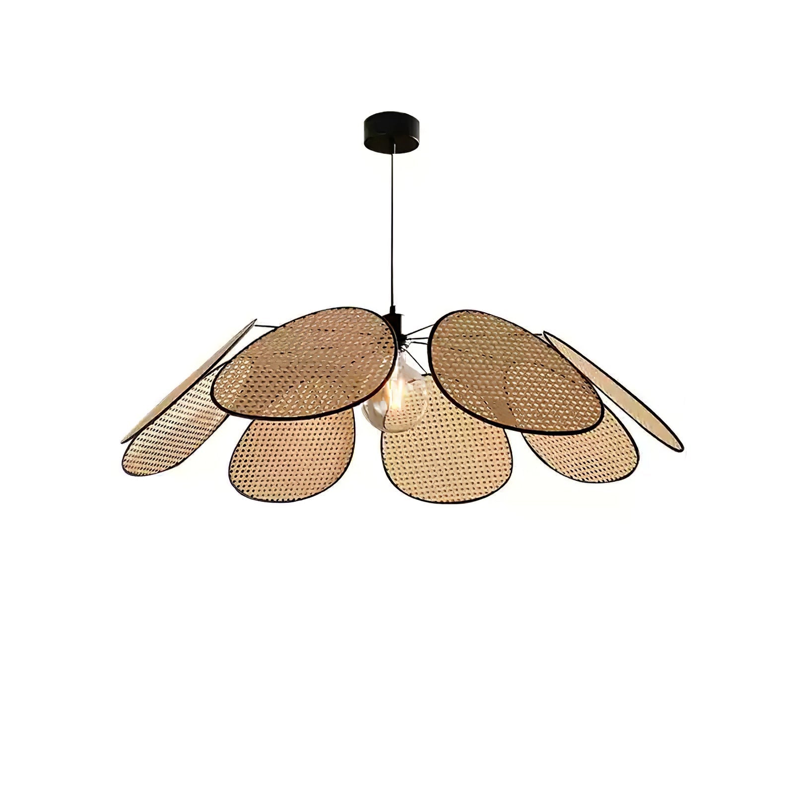 Orvara Suspension Pétale Rattan Fleur