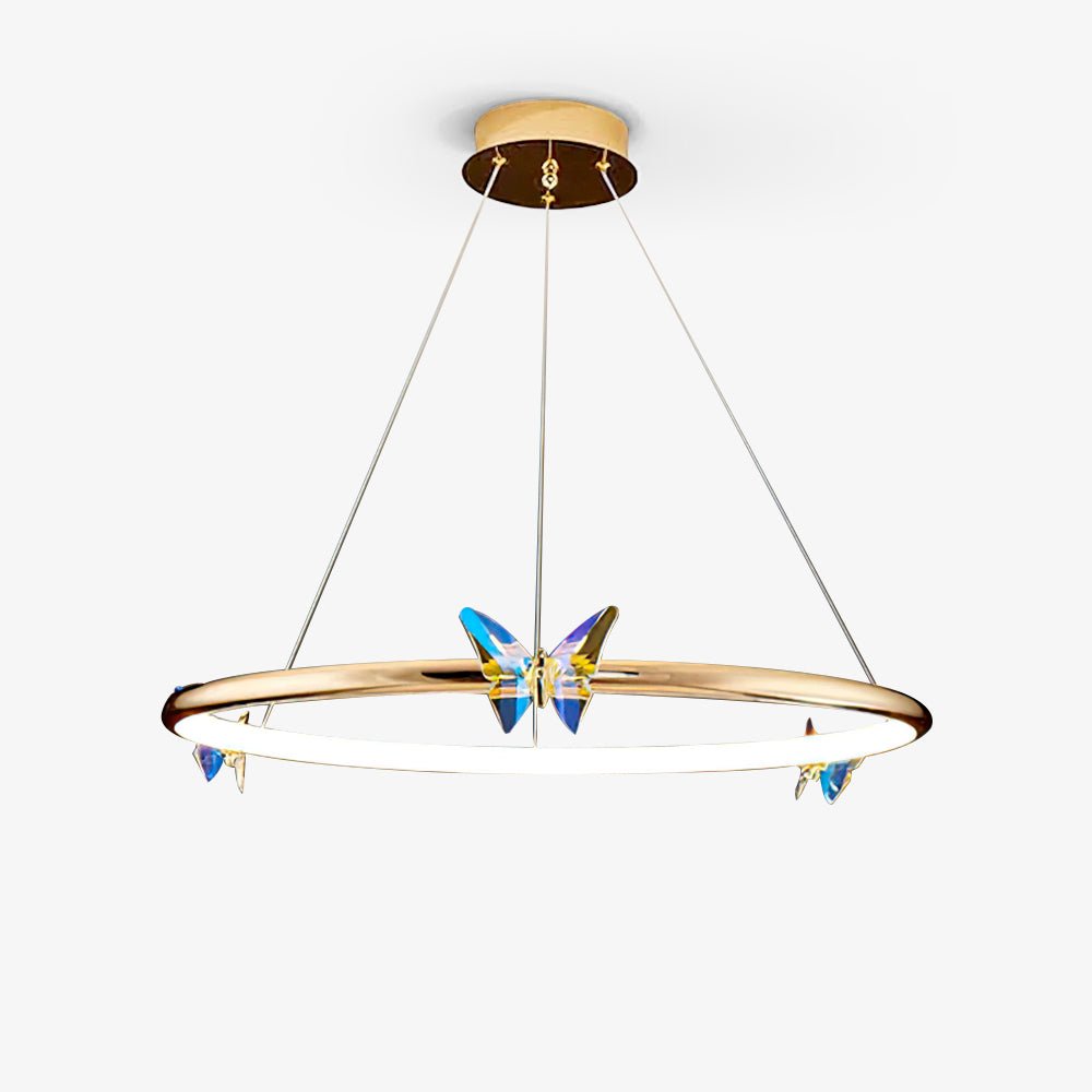 Lustra Lustre Anneau en Cristal Papillon Élégant