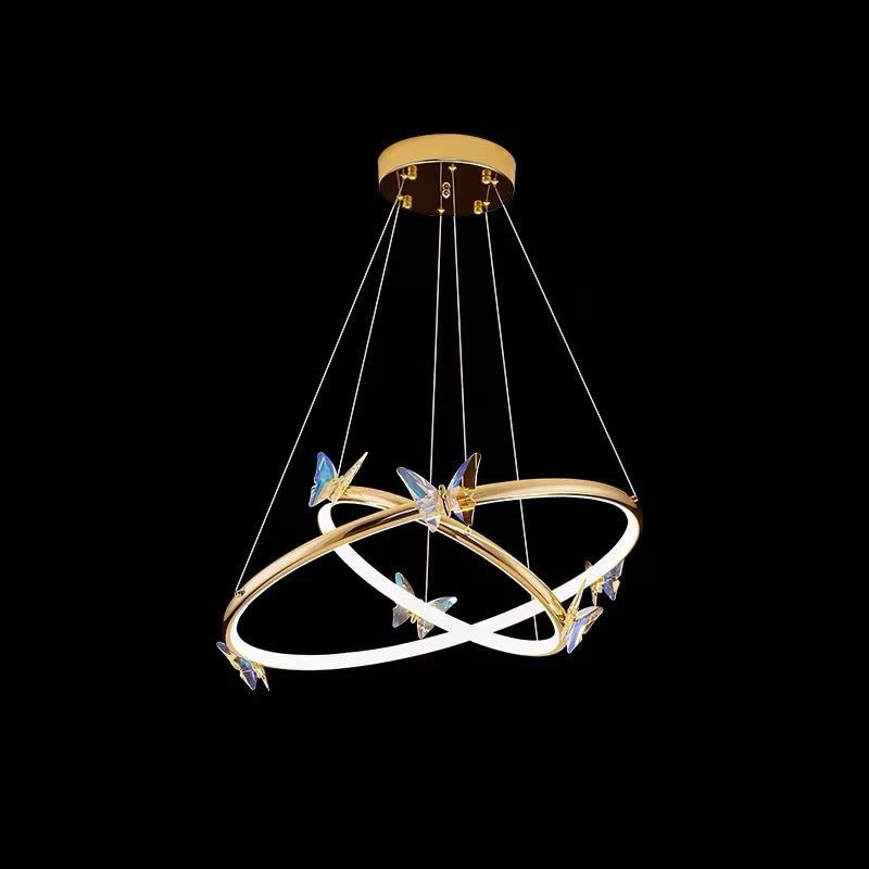 Lustra Lustre Anneau en Cristal Papillon Élégant