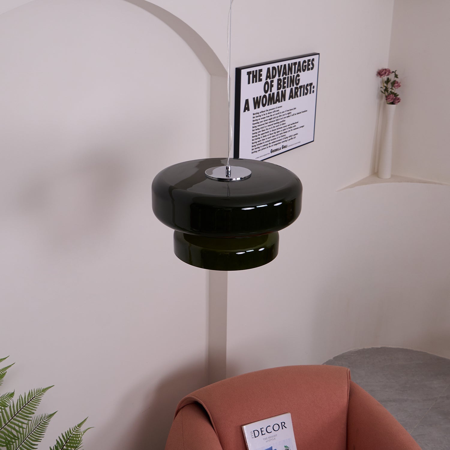 Zerithce Suspension Moderne Minimaliste en Verre