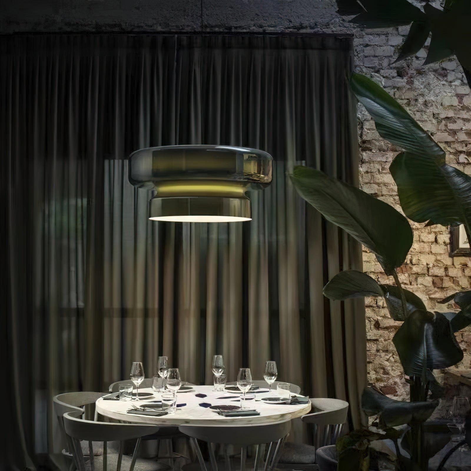 Zerithce Suspension Moderne Minimaliste en Verre