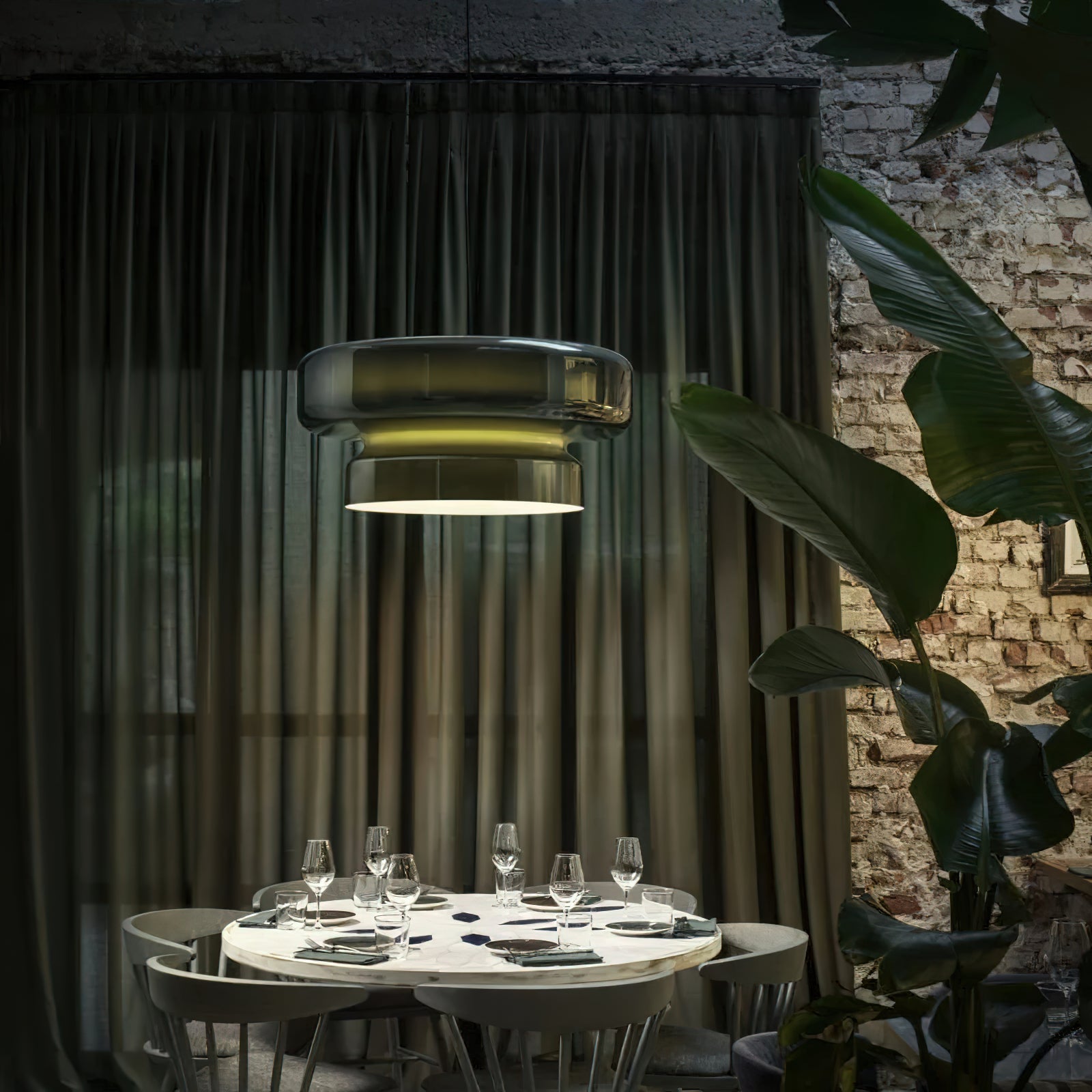 Zerithce Suspension Moderne Minimaliste en Verre