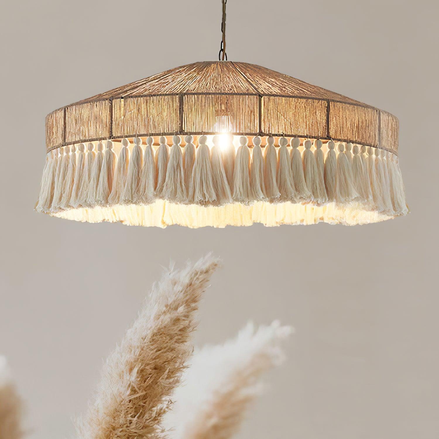 Duvia Lustra Lustre Bohème à Franges Élégant