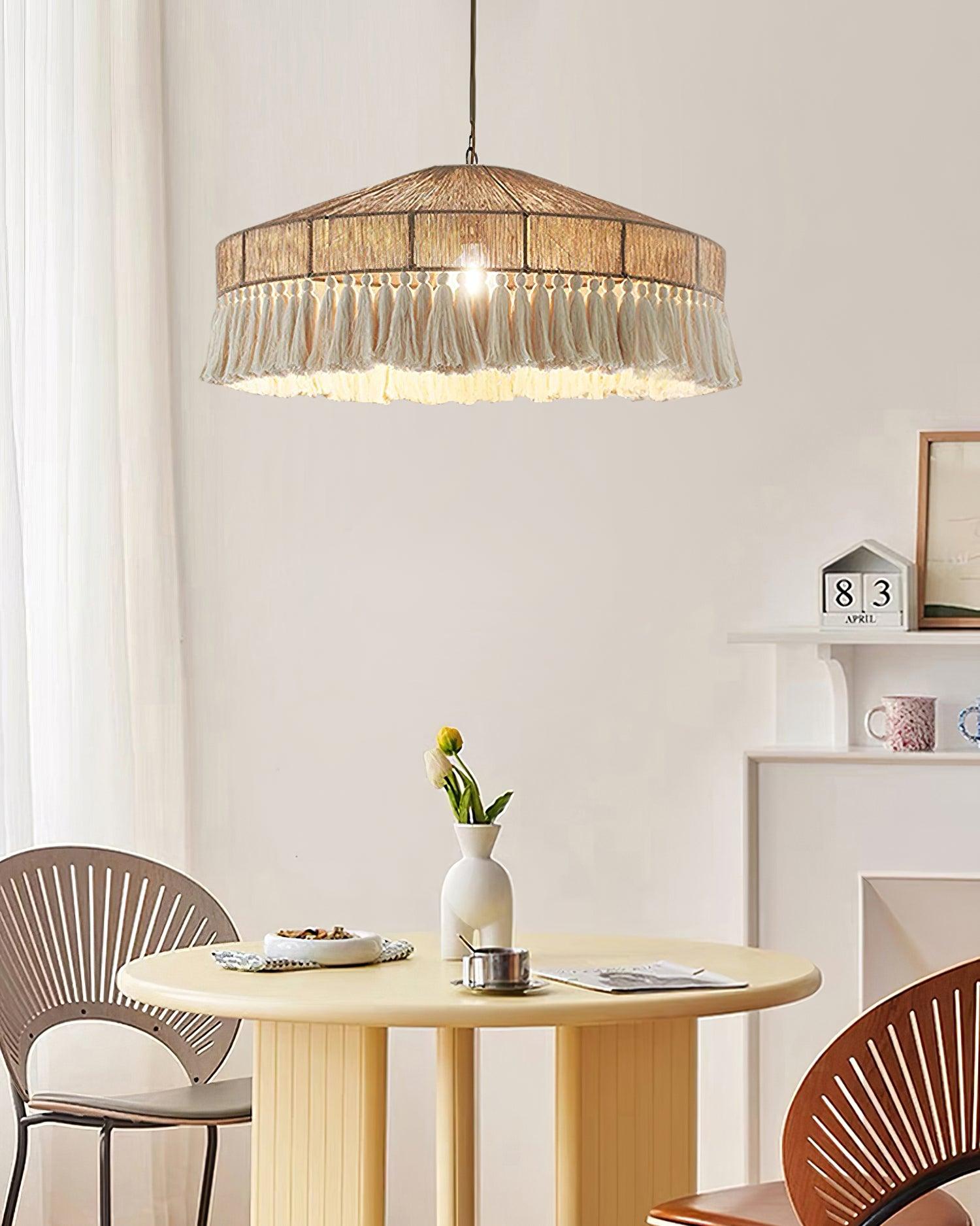 Duvia Lustra Lustre Bohème à Franges Élégant