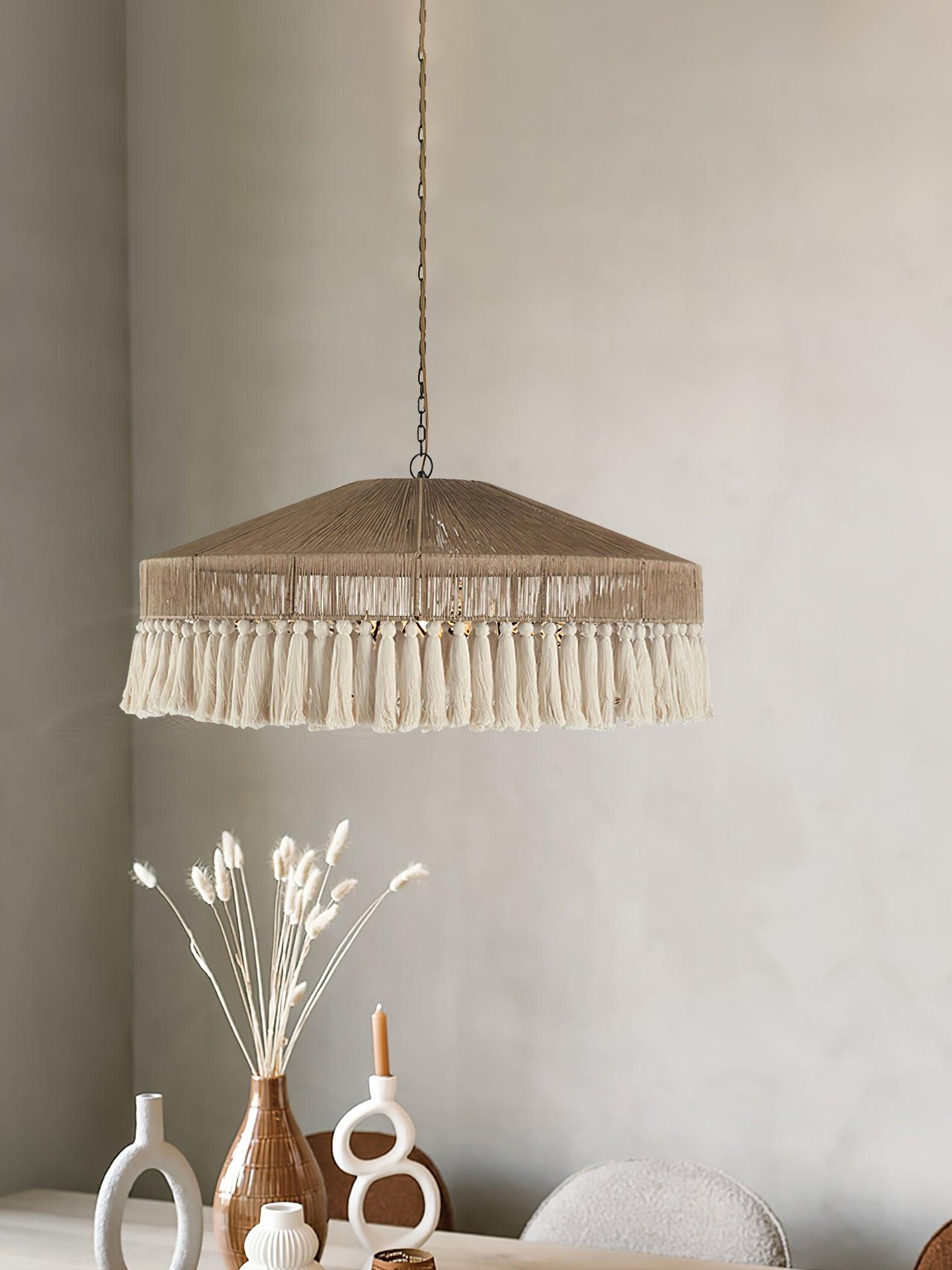 Vorenth Chanvre Corde Suspension Lumière
