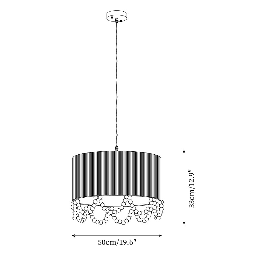Boho Dona Suspension Naturel Frange Organique