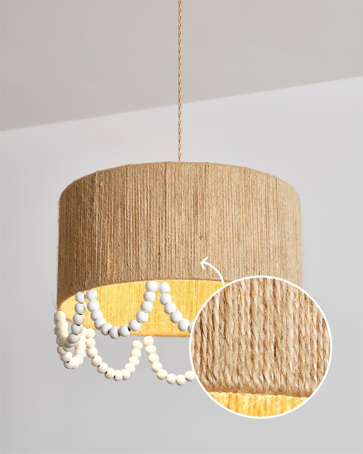 Boho Dona Suspension Naturel Frange Organique