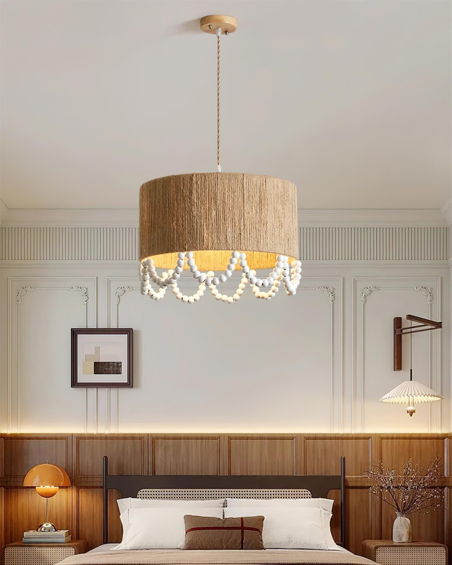 Boho Dona Suspension Naturel Frange Organique