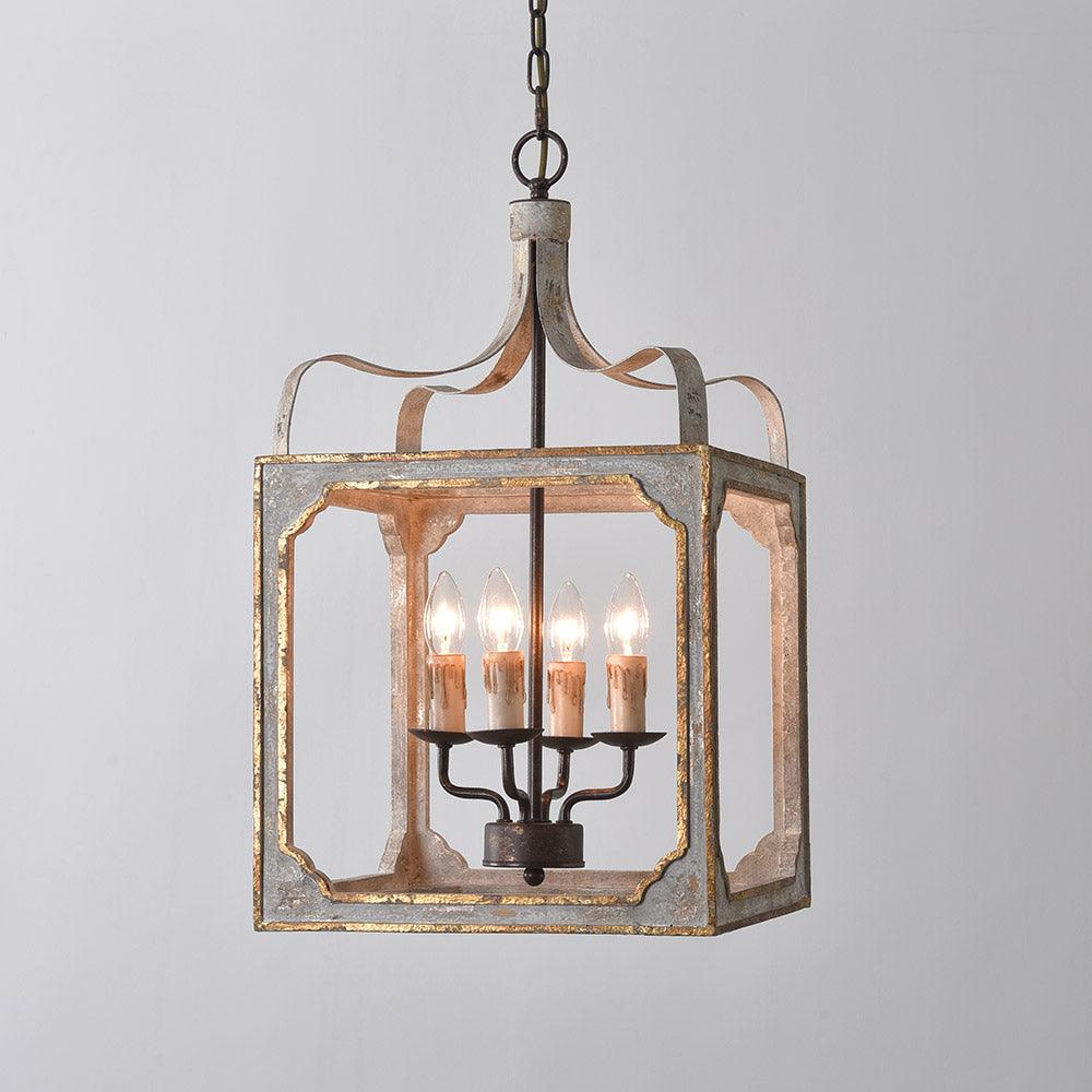 Lustra Lustre Cube Rustique Cadre Vintage