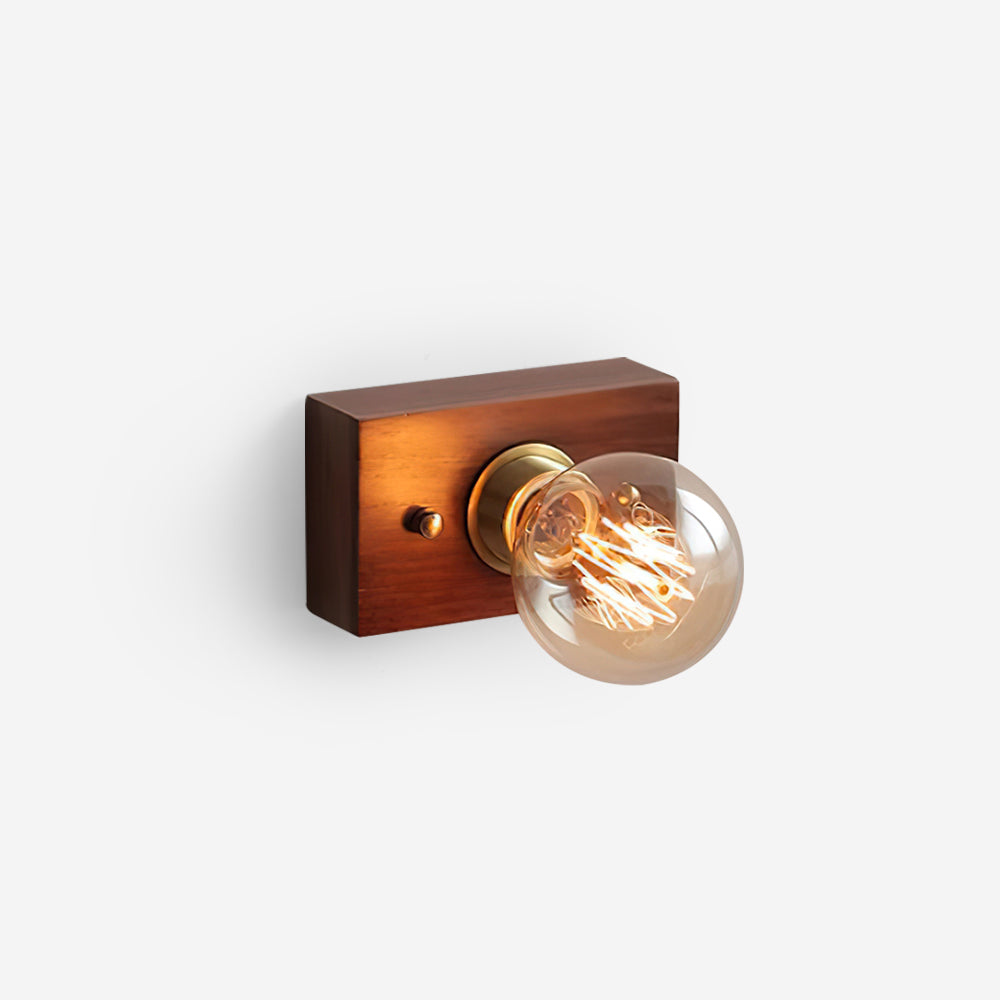 Bois Applique Murale Style Edison