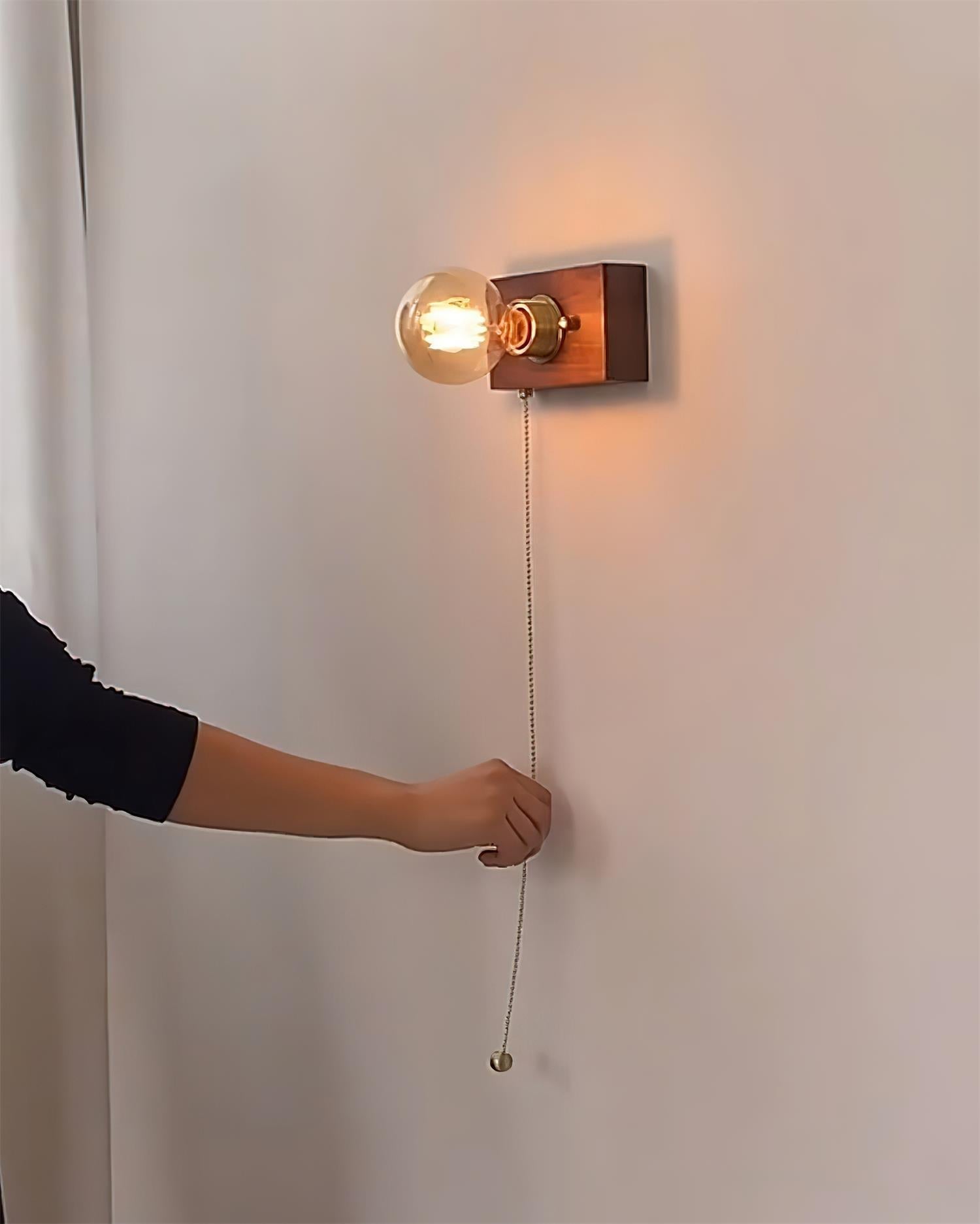 Bois Applique Murale Style Edison