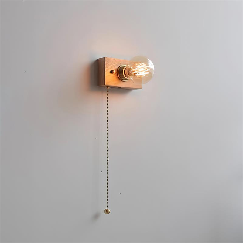 Bois Applique Murale Style Edison