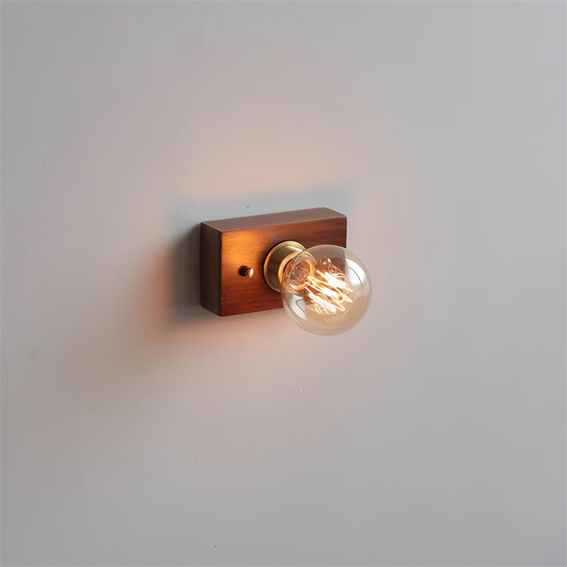Bois Applique Murale Style Edison