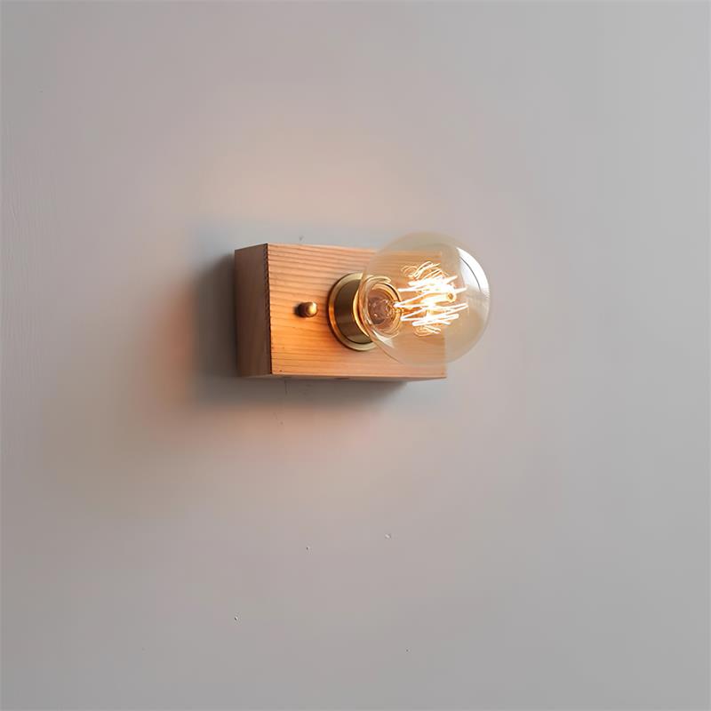 Bois Applique Murale Style Edison