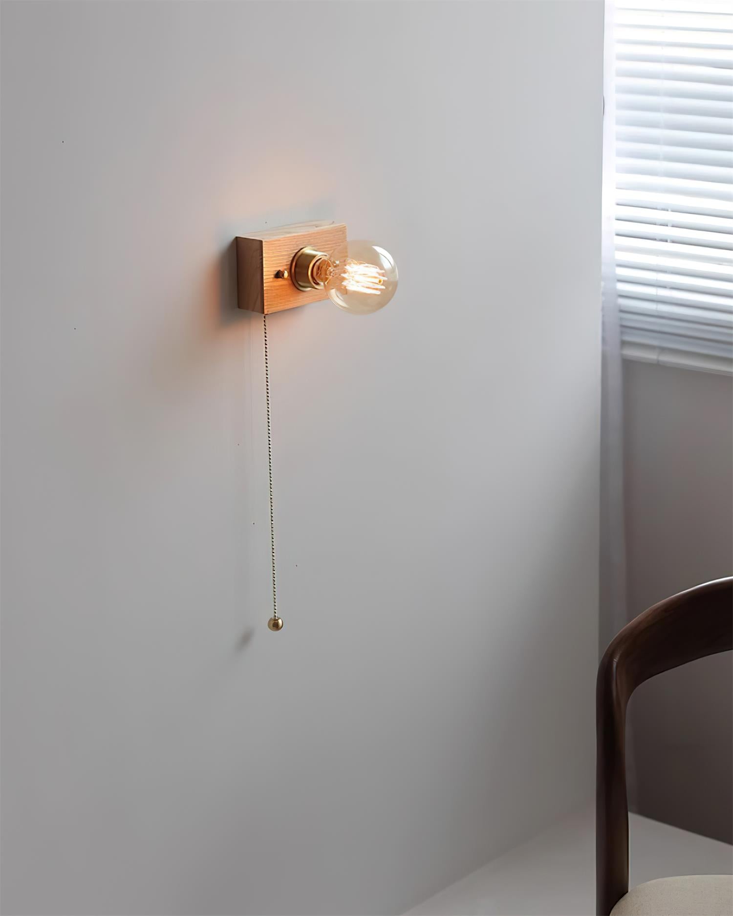 Bois Applique Murale Style Edison
