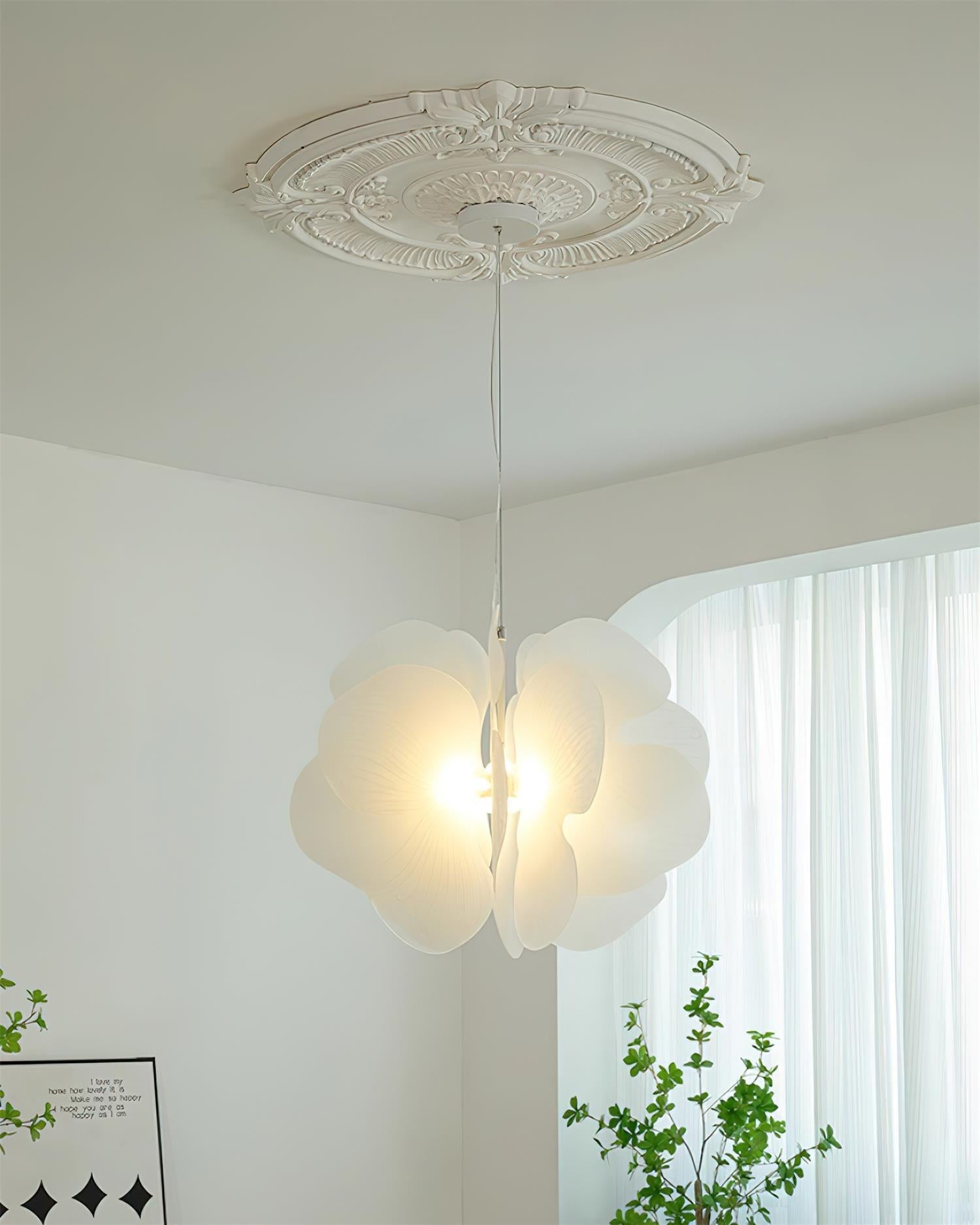 Bolide Suspension Pétale Florale Organique