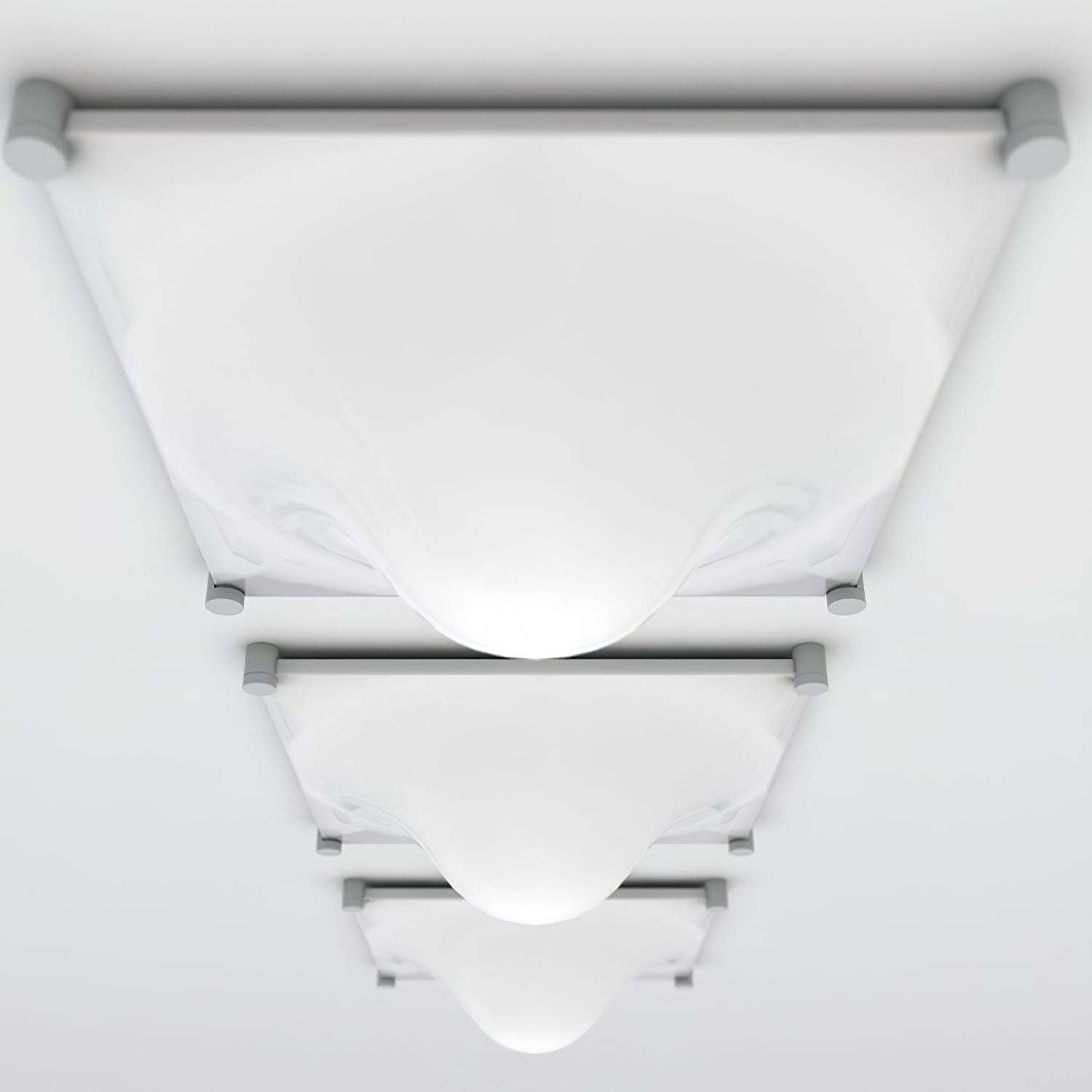 Bolla Plafonnier Courbe Triangle Abat-jour Minimaliste