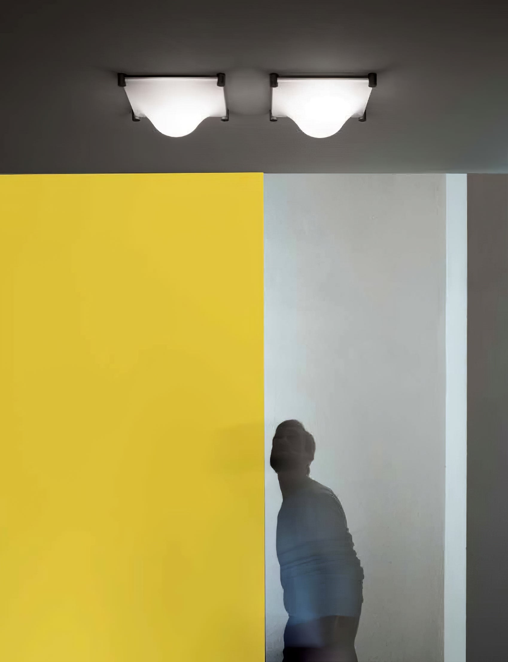 Bolla Plafonnier Courbe Triangle Abat-jour Minimaliste