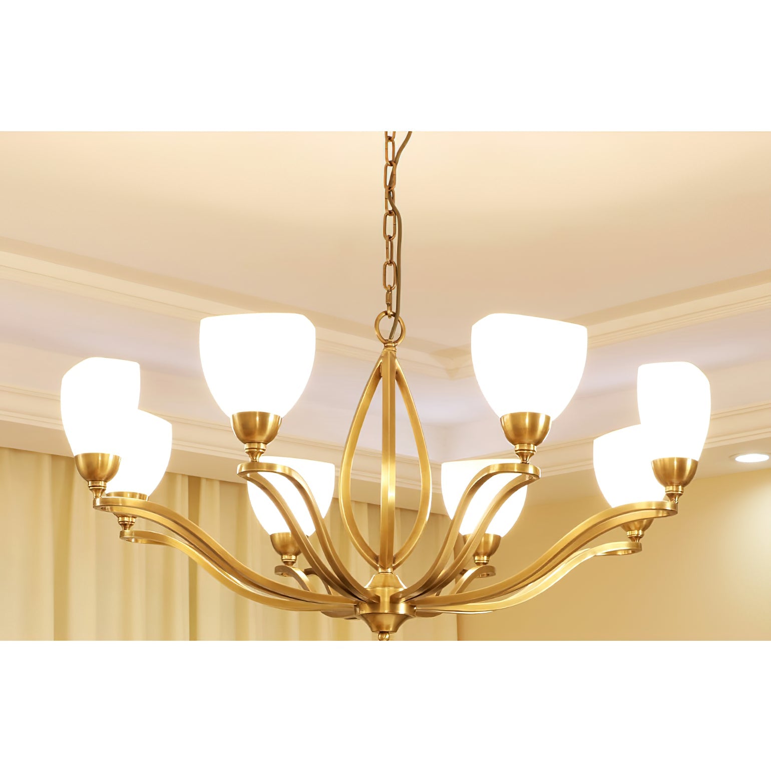 Dvaluvyj Postmodern Luxe Laiton Métal Verre Lustre
