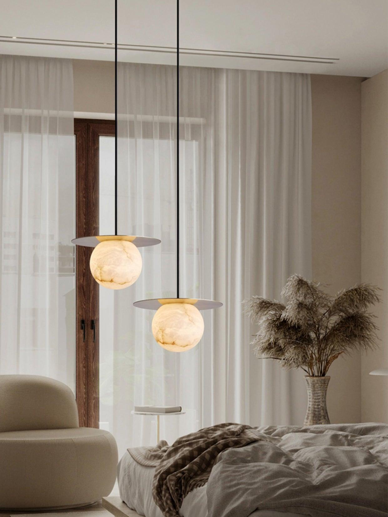 Nyvelyra Suspension Sphérique en Albâtre