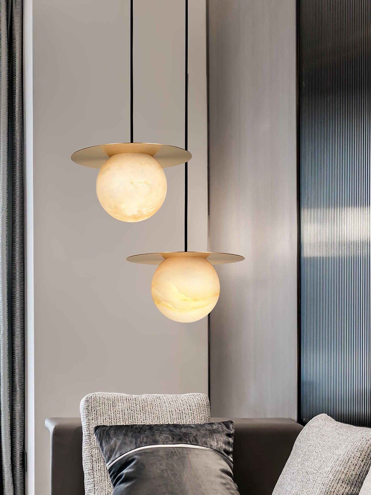 Nyvelyra Suspension Sphérique en Albâtre