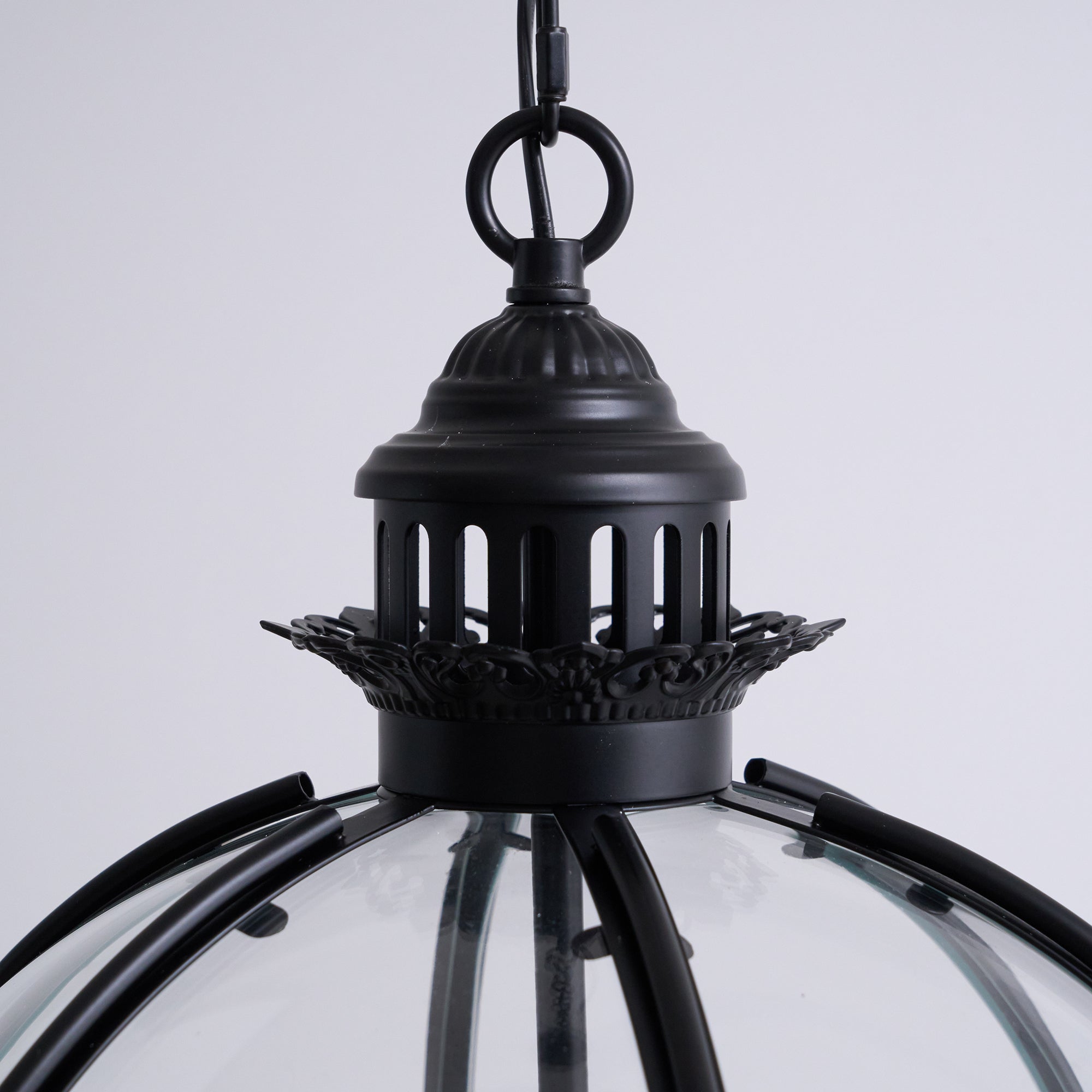 Svelte Ancien Industriel Métal Verre Suspension