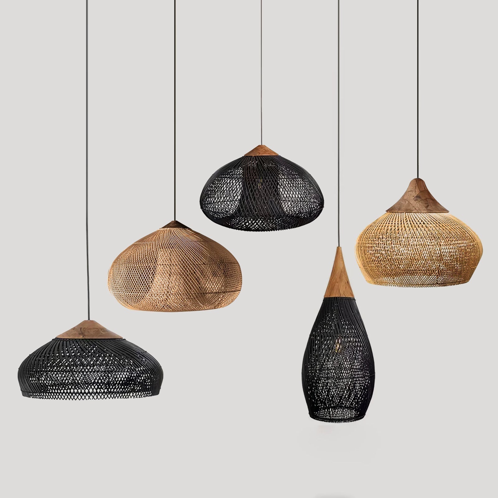 Evelyn Suspension en Rotin Tressé pour Salon