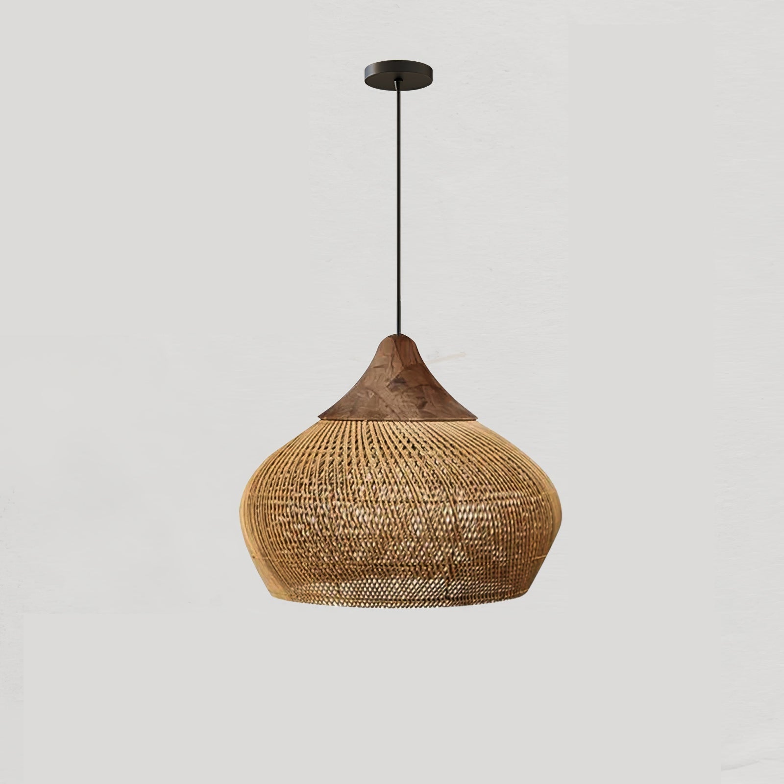 Evelyn Suspension en Rotin Tressé pour Salon