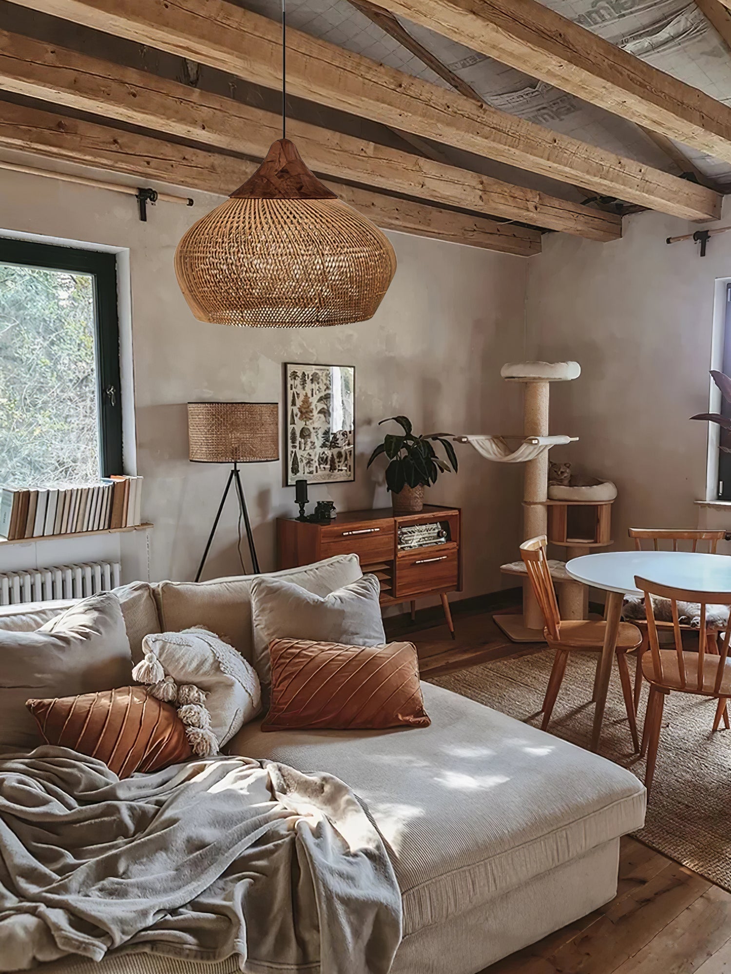 Solavn Lampe suspendue en bois de rotin