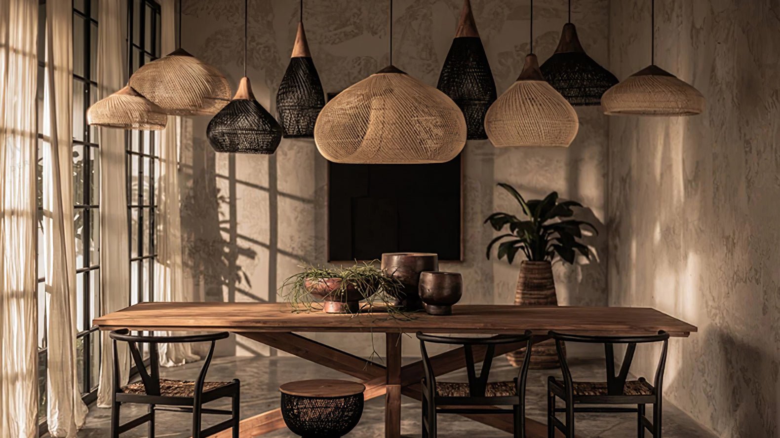 Solavn Lampe suspendue en bois de rotin