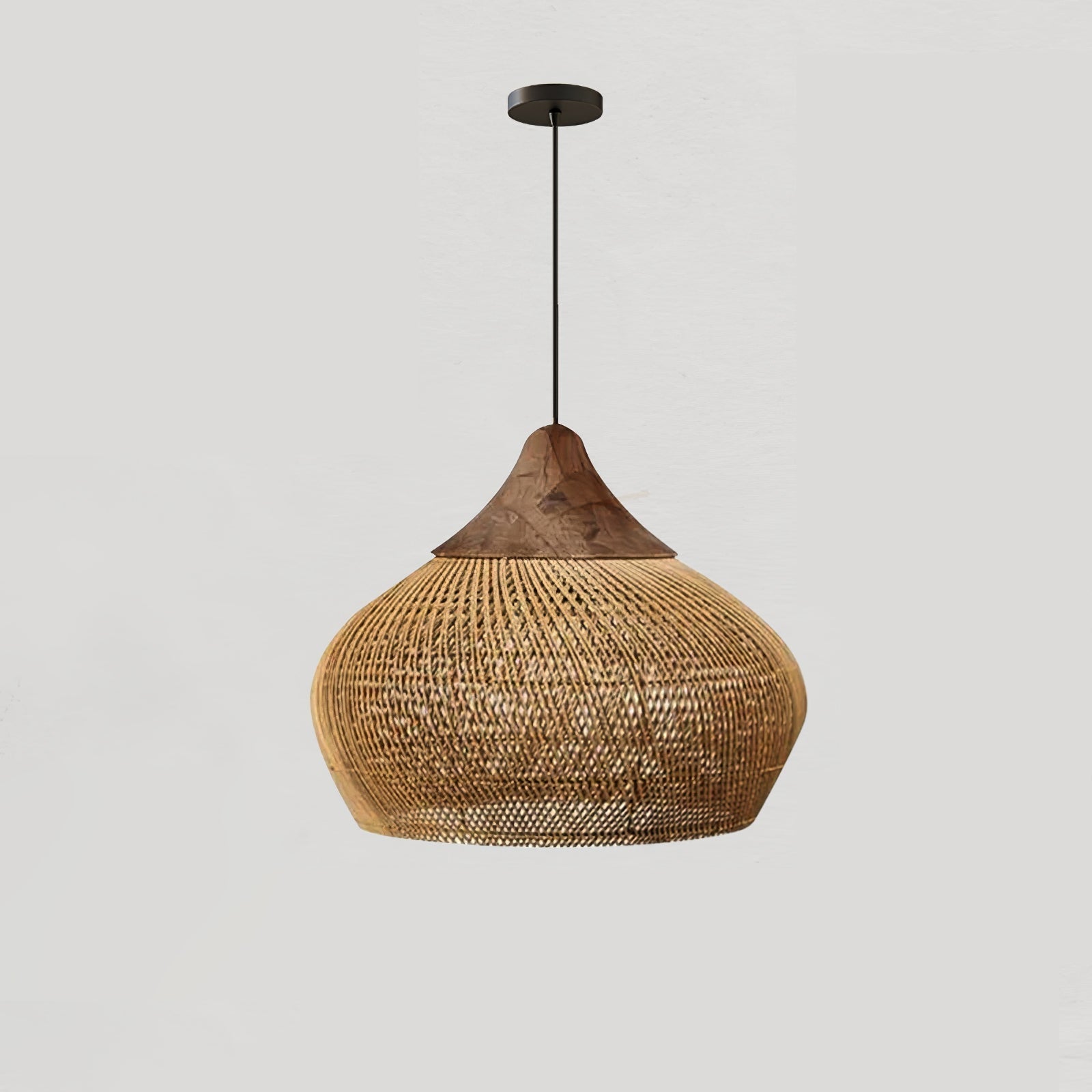 Evelyn Suspension en Rotin Tressé pour Salon