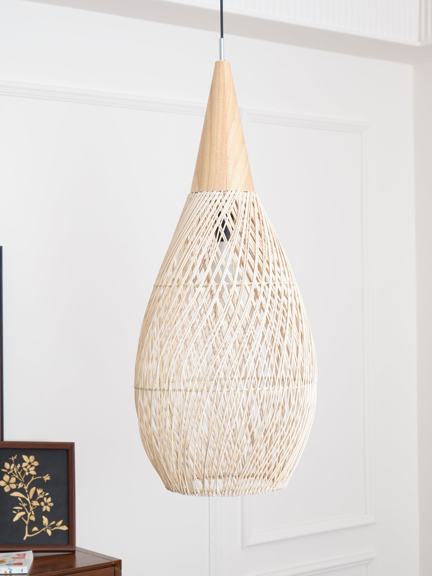 Solavn Lampe suspendue en bois de rotin