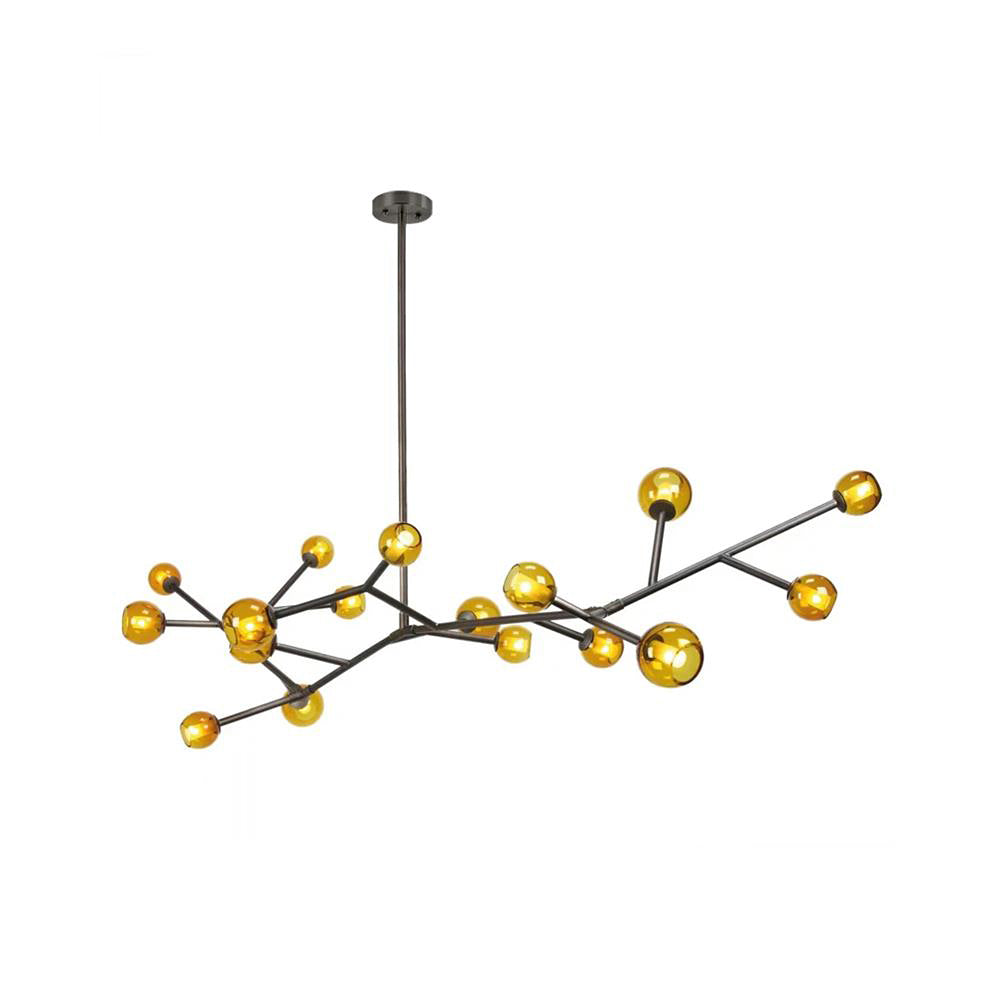 Kinetic Individuel Créativité Laiton Verre Lustre
