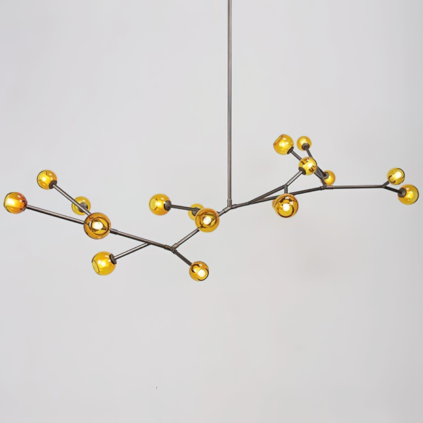 Kinetic Individuel Créativité Laiton Verre Lustre