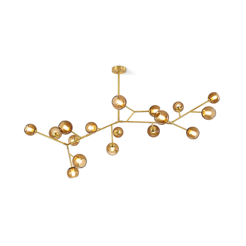 Kinetic Individuel Créativité Laiton Verre Lustre