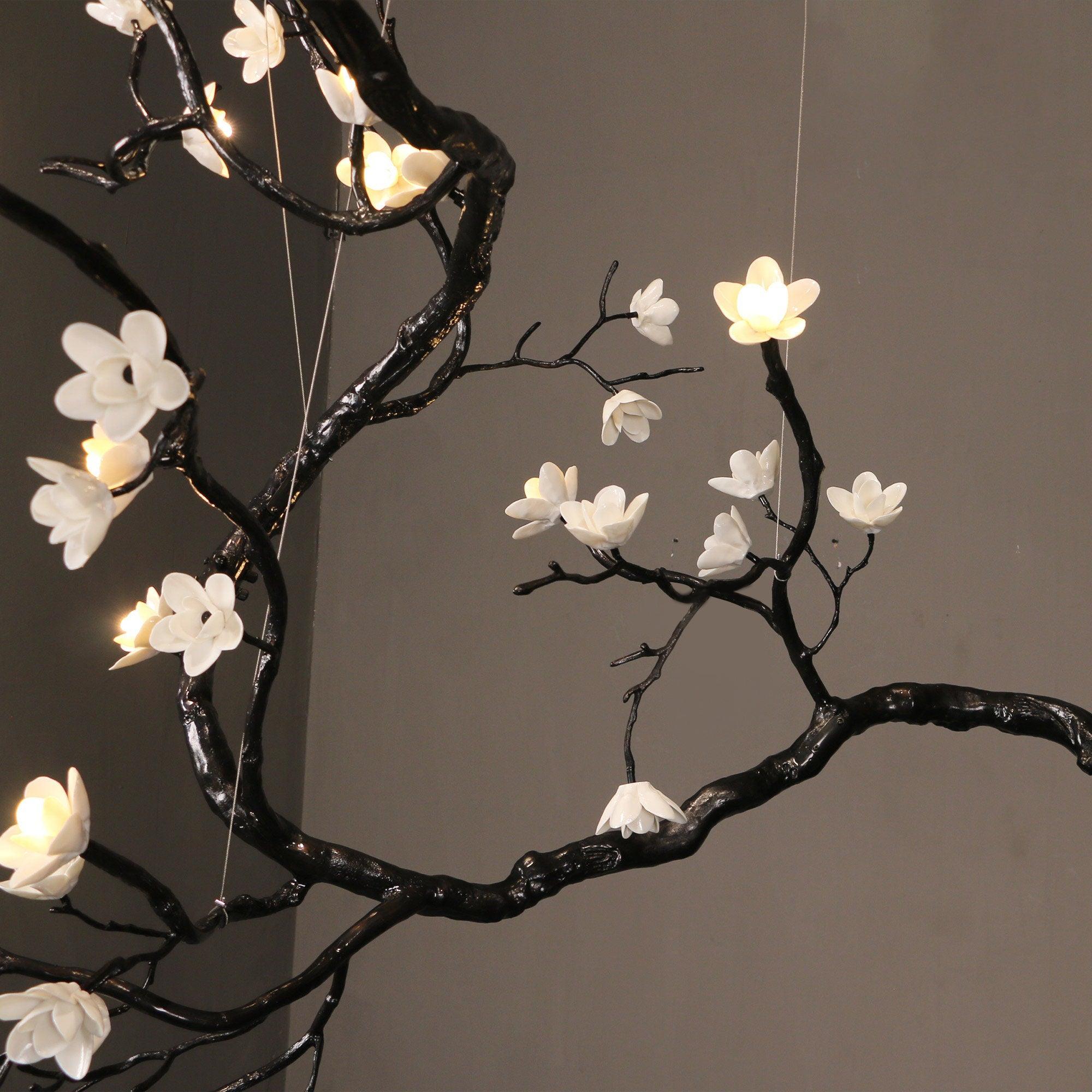 Aurora Lustre Organique à Branches et Fleurs