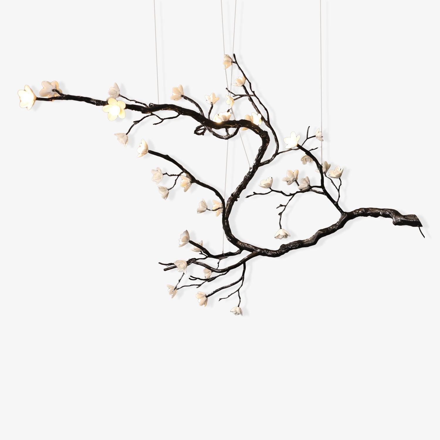 Aurora Lustre Organique à Branches et Fleurs