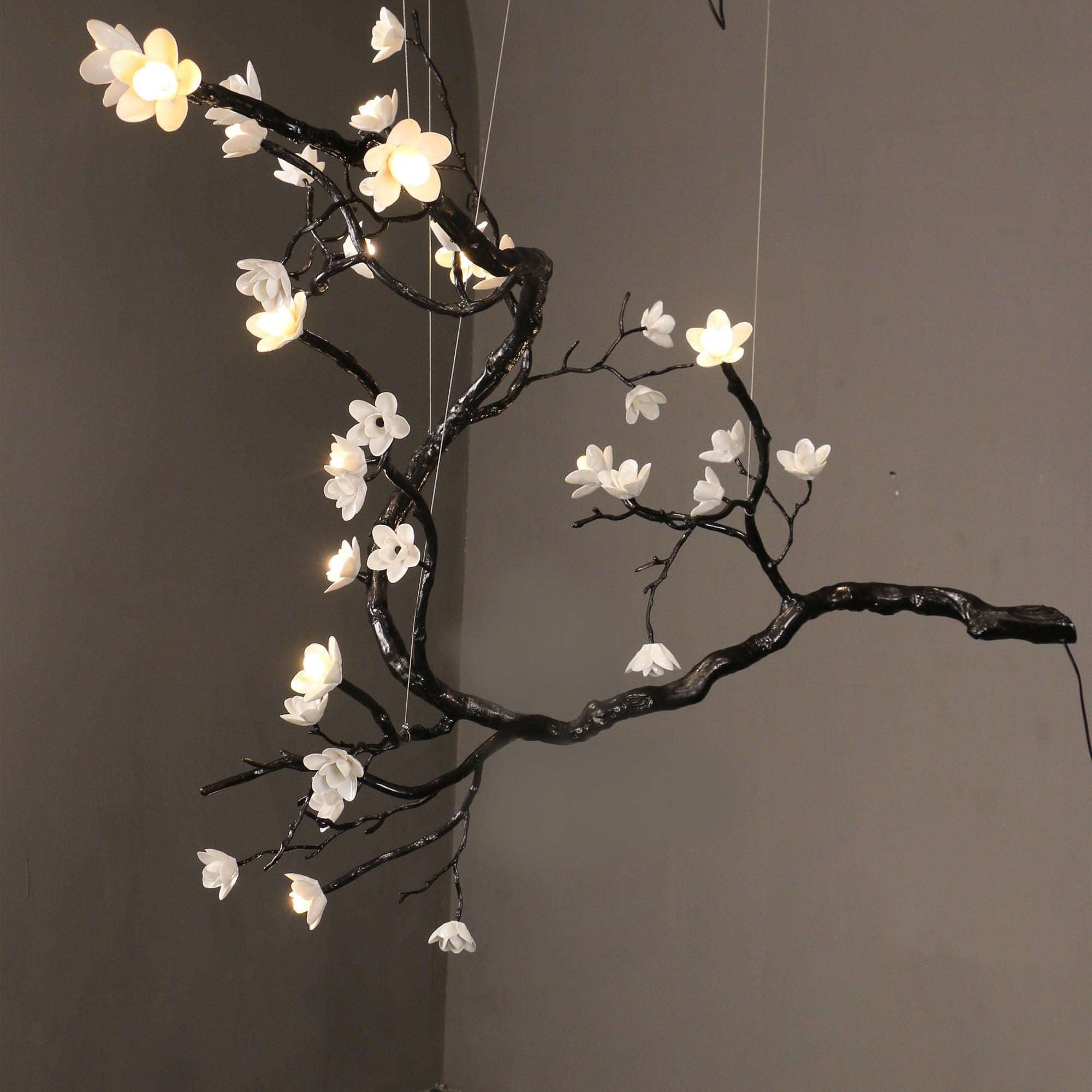 Aurora Lustre Organique à Branches et Fleurs